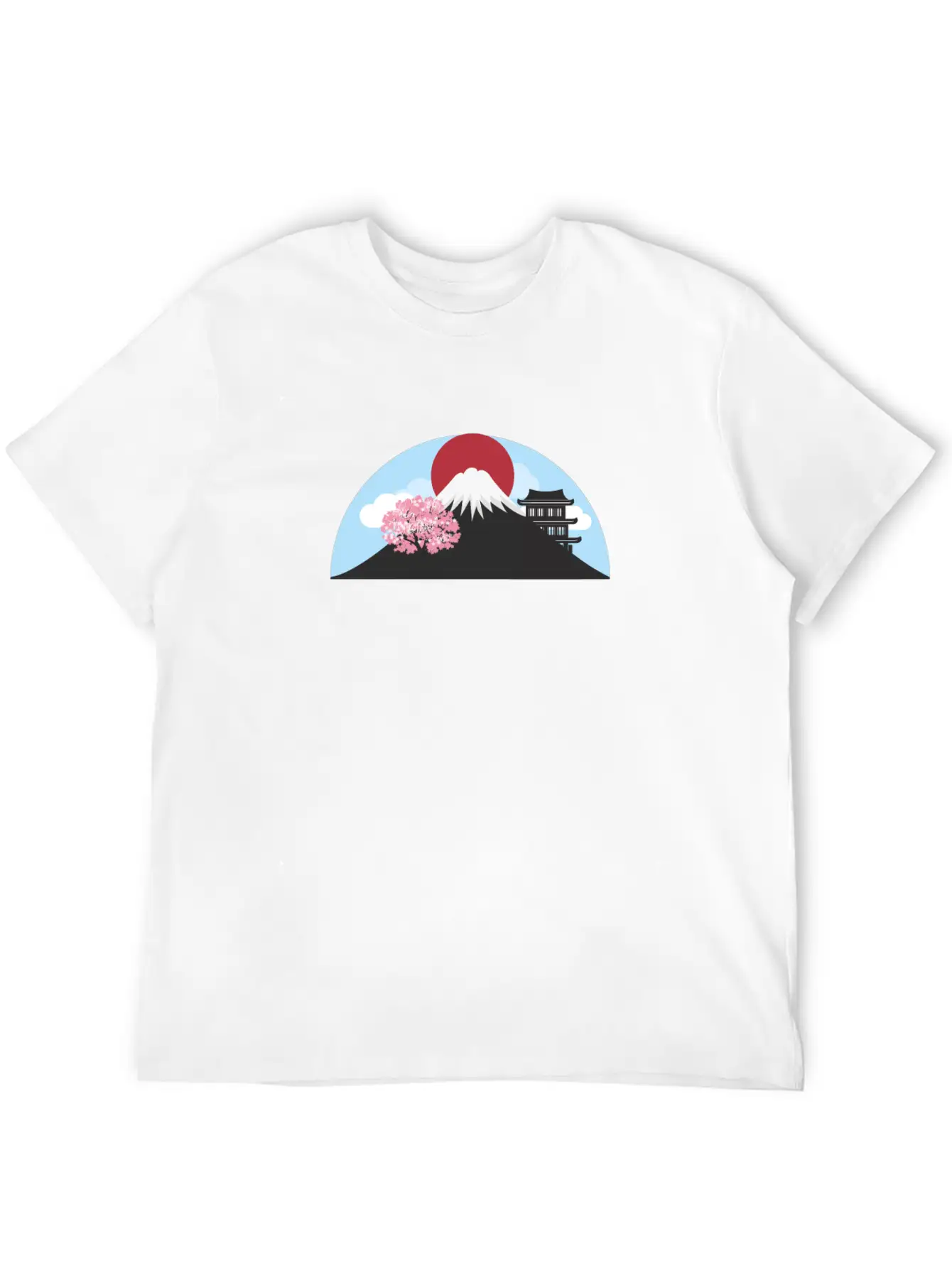 Fuji Landscape Classic Fit Graphic Tee For Daily Comfort – Unisex Cotton Shirt