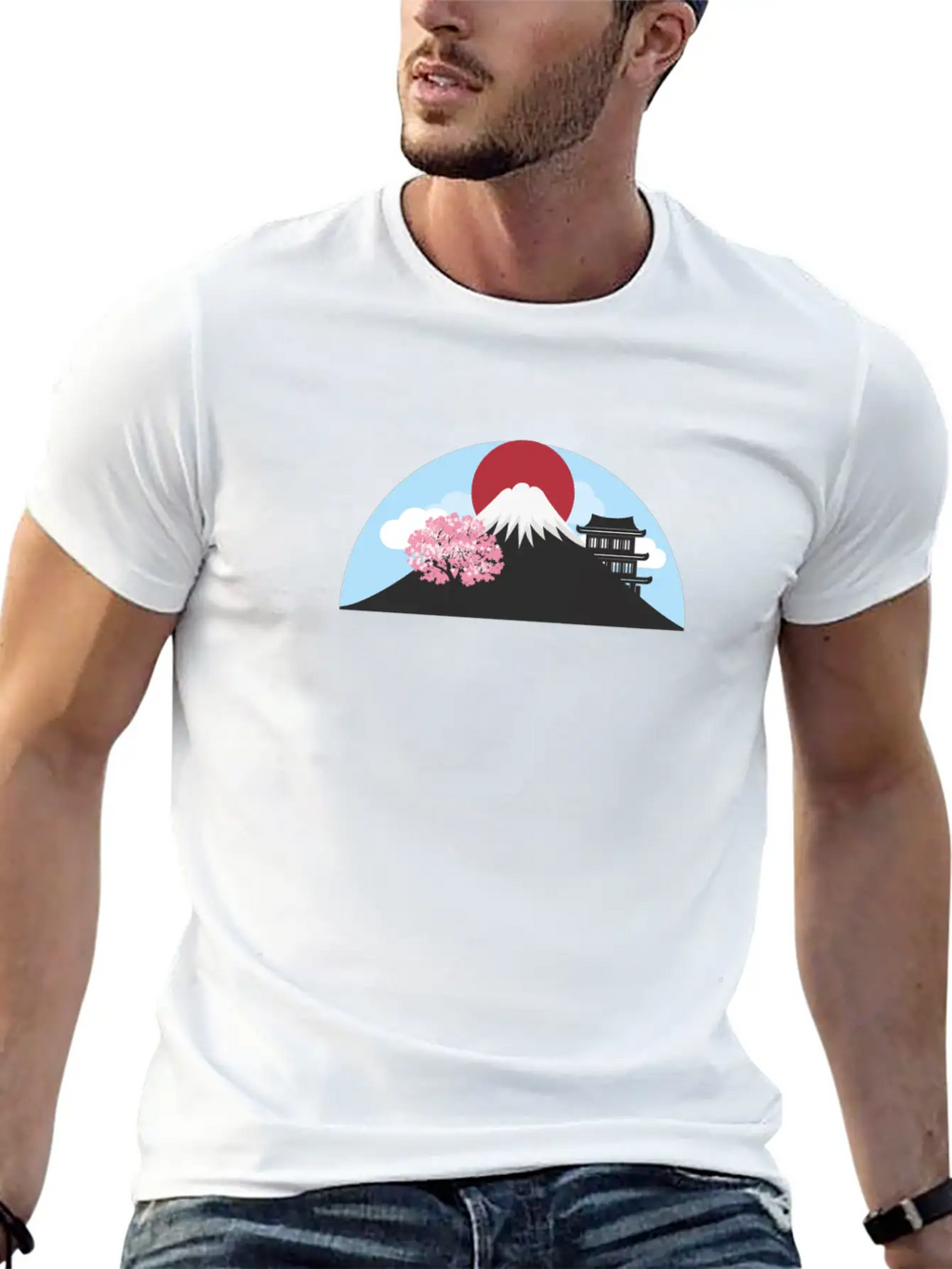 Fuji Landscape Classic Fit Graphic Tee For Daily Comfort – Unisex Cotton Shirt