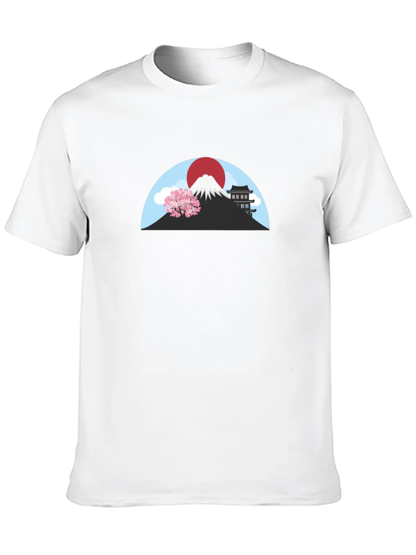Fuji Landscape Classic Fit Graphic Tee For Daily Comfort – Unisex Cotton Shirt