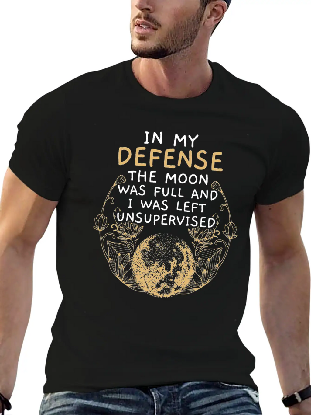 Full Moon Astrology Astronomy Eclipse Moon Phase Stylish Everyday T-Shirt – Unisex Basic Cotton Tee