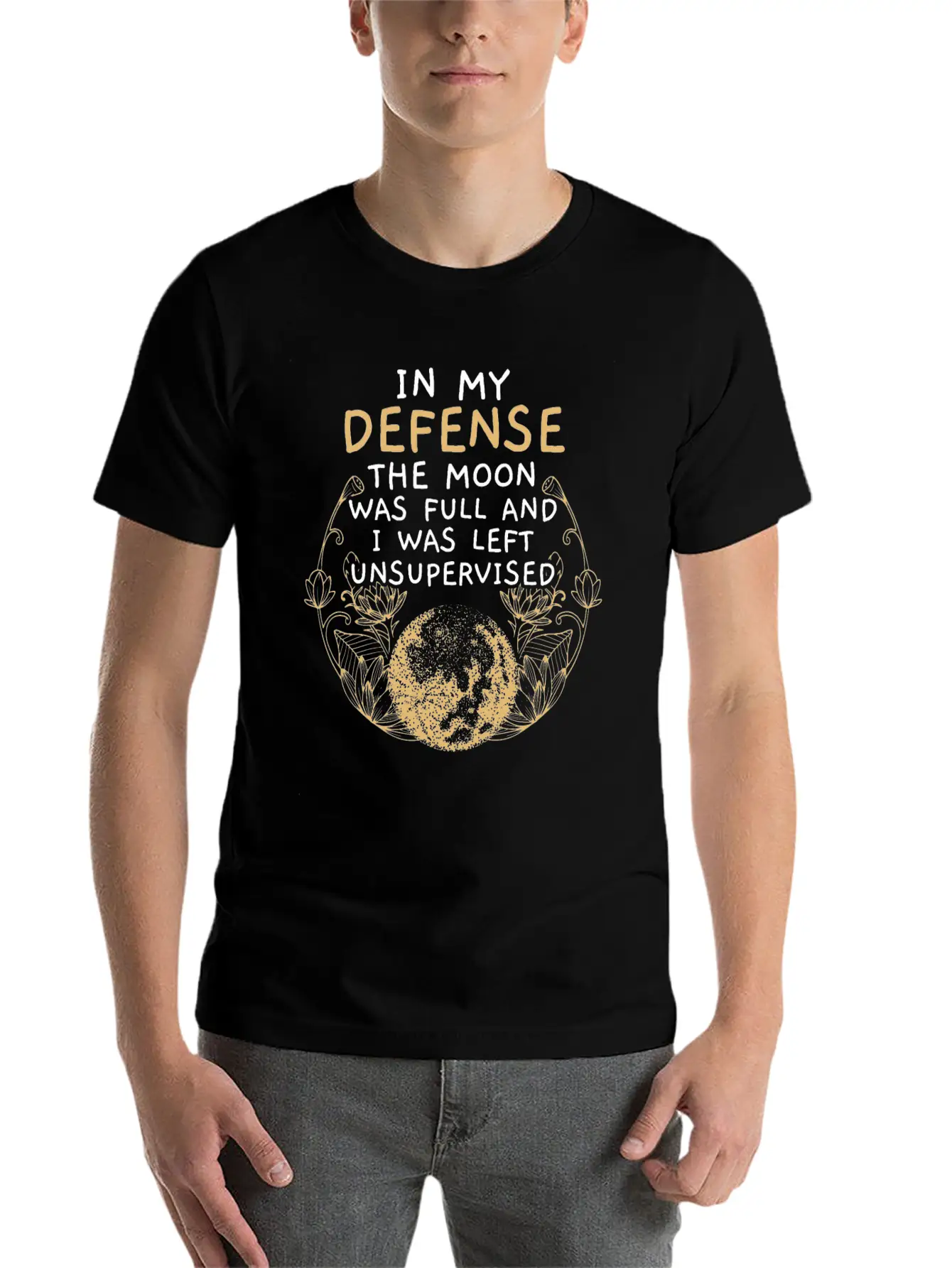 Full Moon Astrology Astronomy Eclipse Moon Phase Stylish Everyday T-Shirt – Unisex Basic Cotton Tee