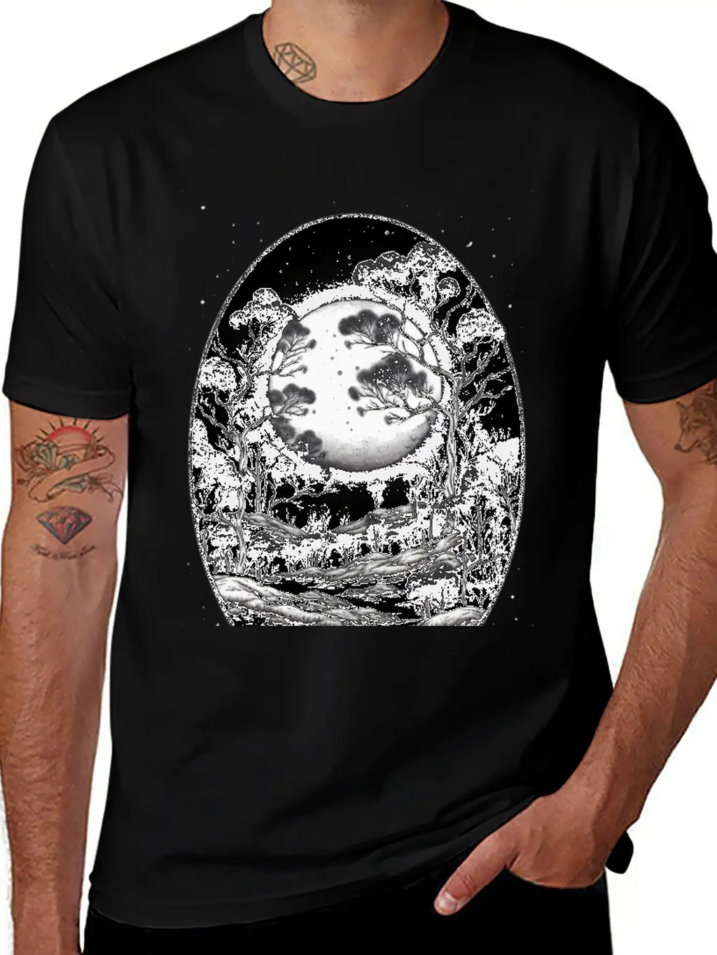 Full Moon Breathable Soft Cotton T-Shirt – Timeless Casual Look