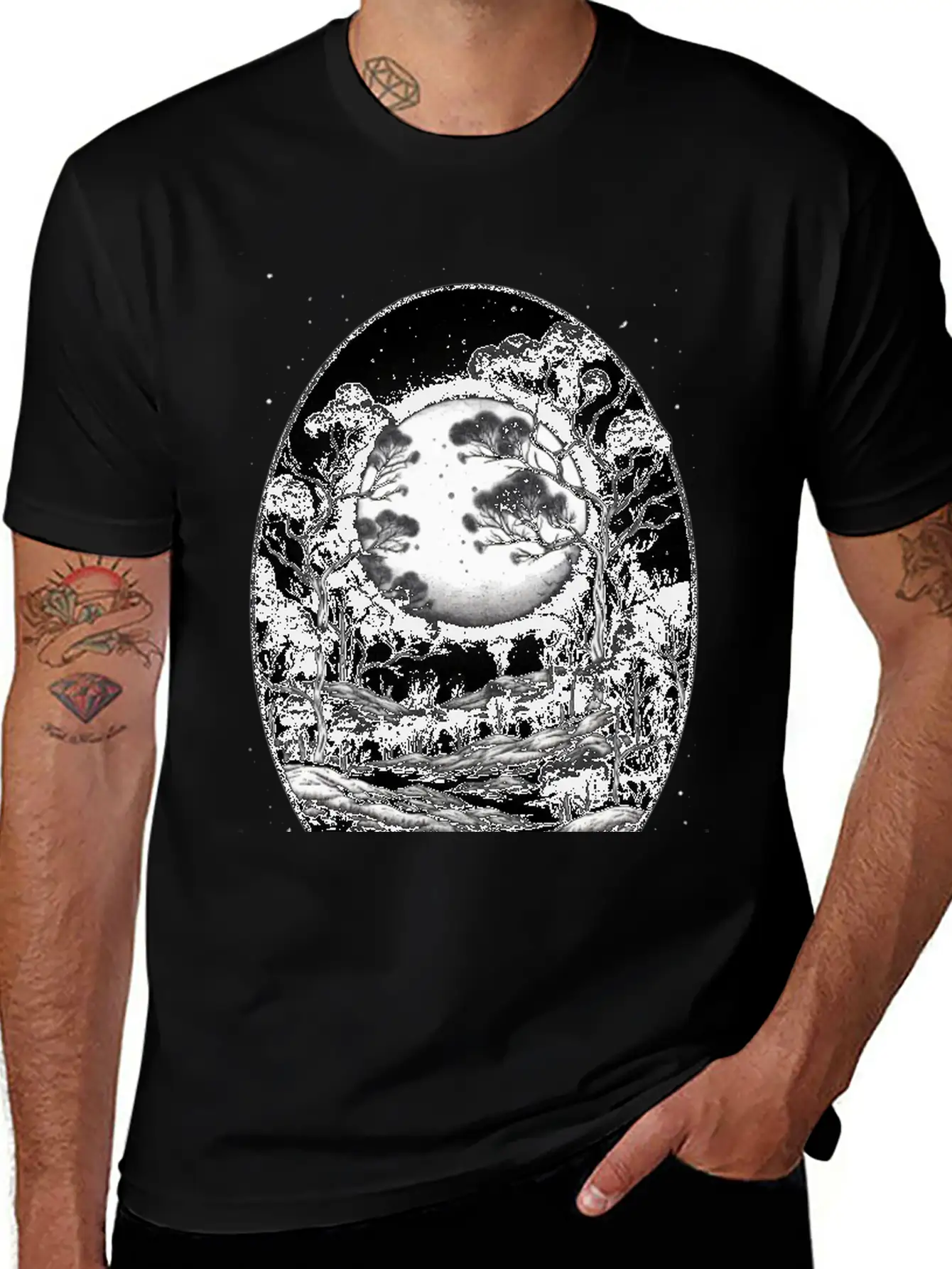 Full Moon Breathable Soft Cotton T-Shirt – Timeless Casual Look