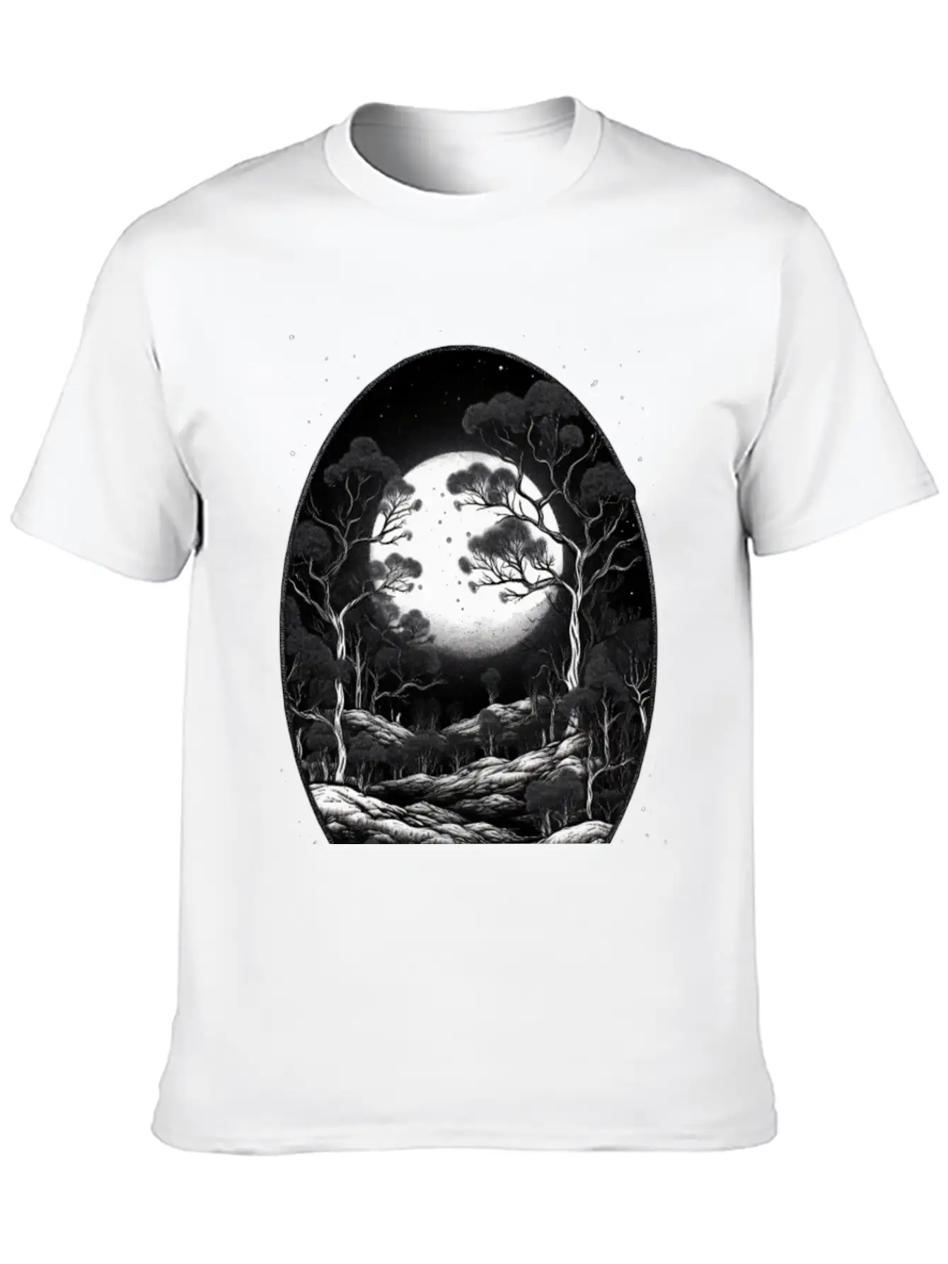 Full Moon Breathable Soft Cotton T-Shirt – Timeless Casual Look