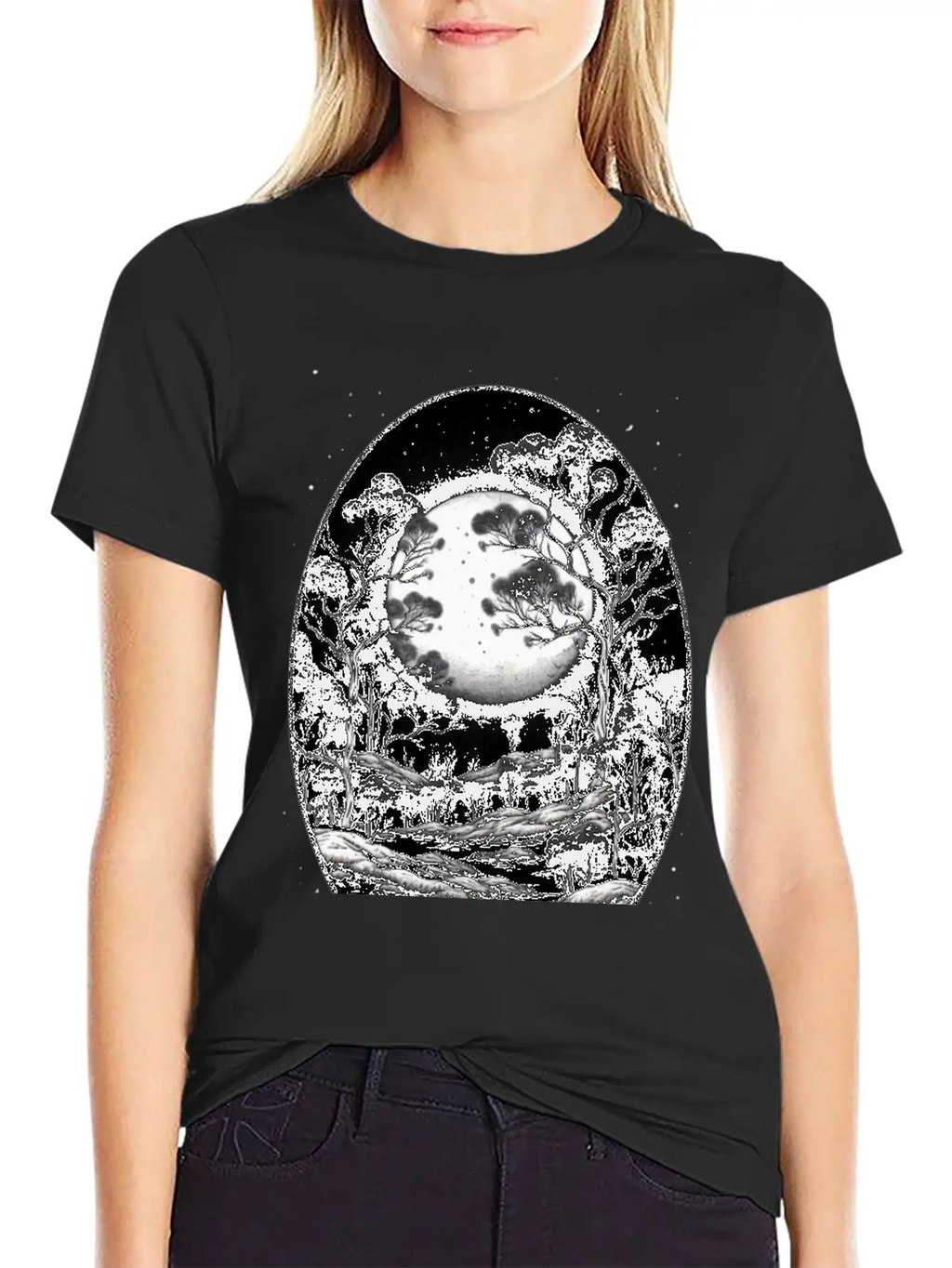 Full Moon Breathable Soft Cotton T-Shirt – Timeless Casual Look
