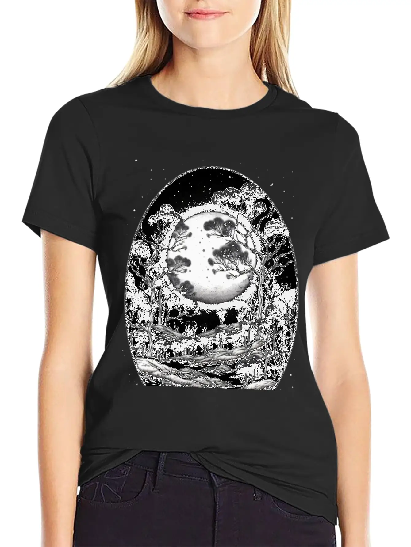 Full Moon Breathable Soft Cotton T-Shirt – Timeless Casual Look