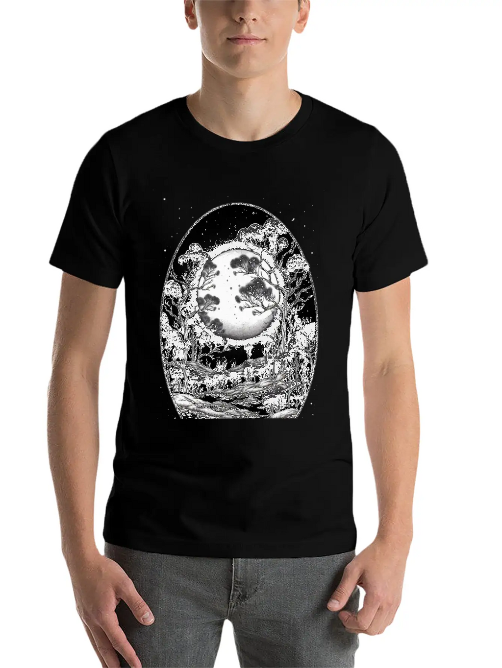Full Moon Breathable Soft Cotton T-Shirt – Timeless Casual Look