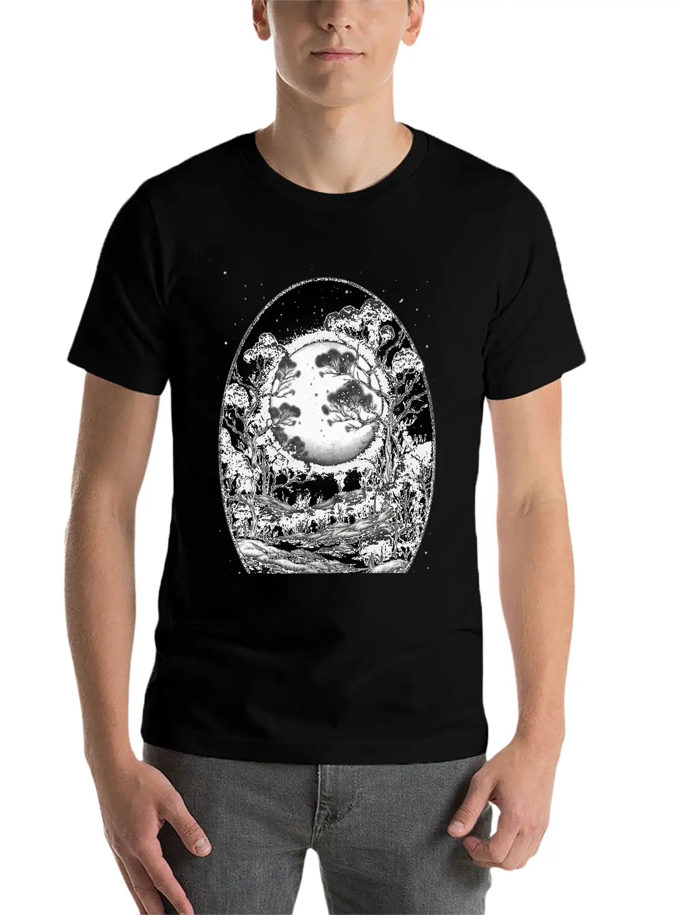 Full Moon Breathable Soft Cotton T-Shirt – Timeless Casual Look