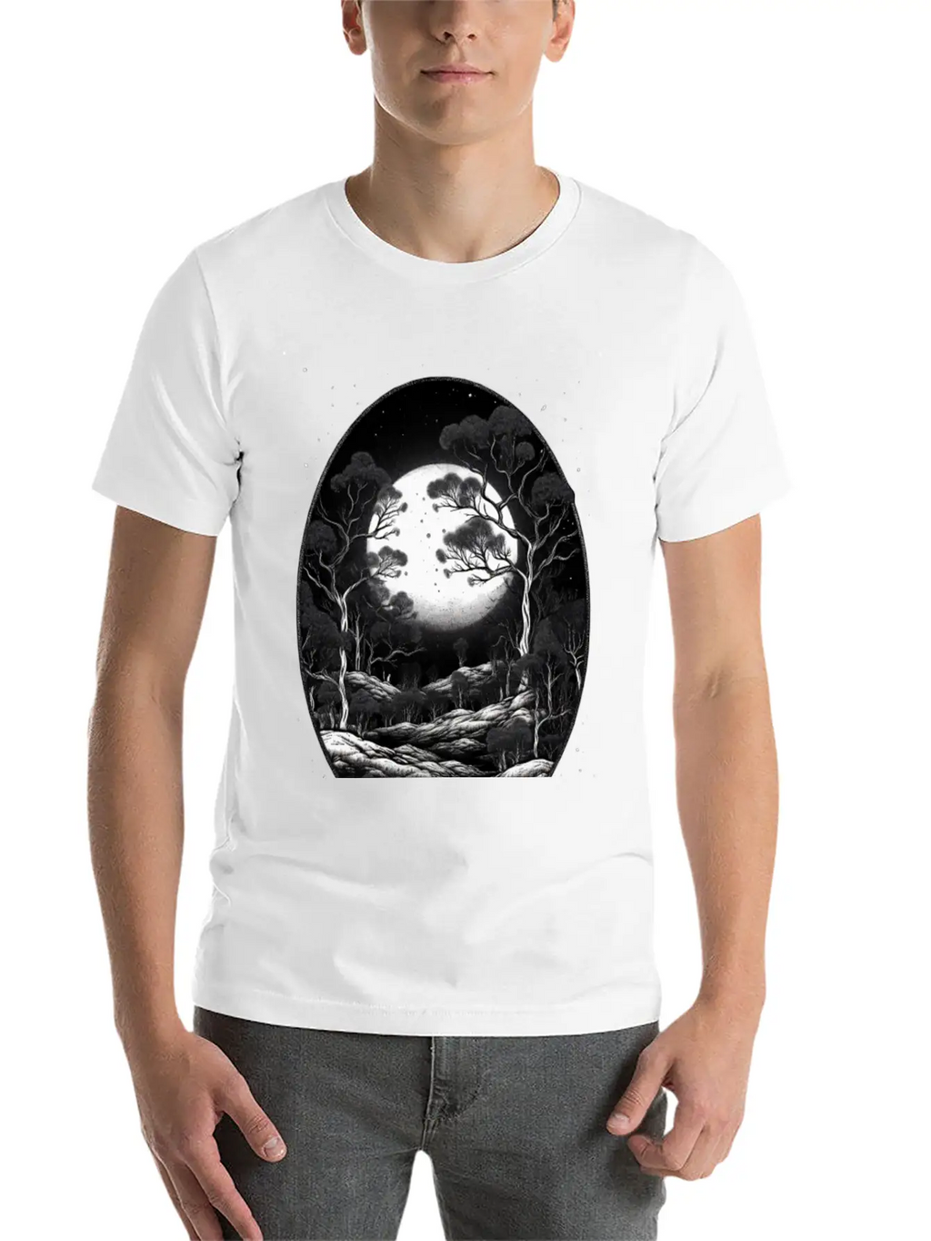 Full Moon Breathable Soft Cotton T-Shirt – Timeless Casual Look