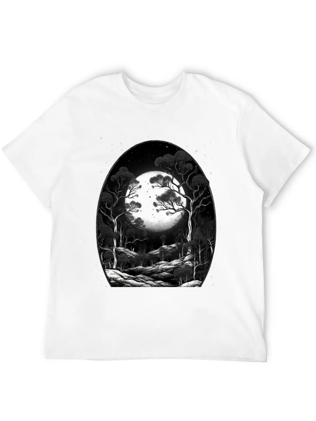 Full Moon Breathable Soft Cotton T-Shirt – Timeless Casual Look