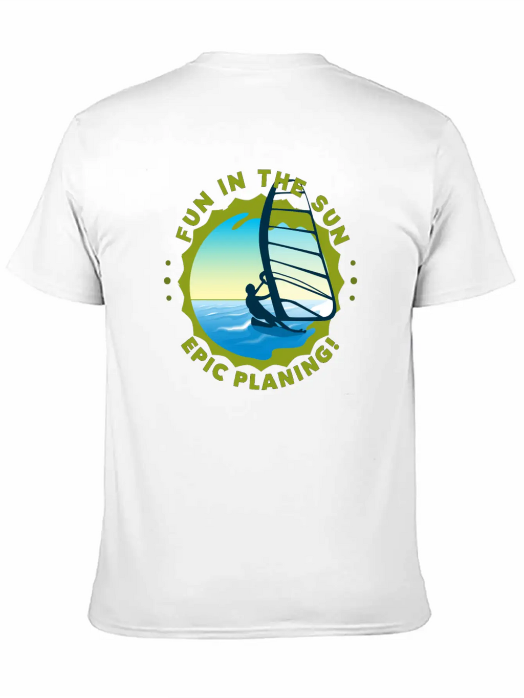 Fun In The Sun WIND Surfing Epic Planing! Stylish Everyday T-Shirt – Unisex Basic Cotton Tee