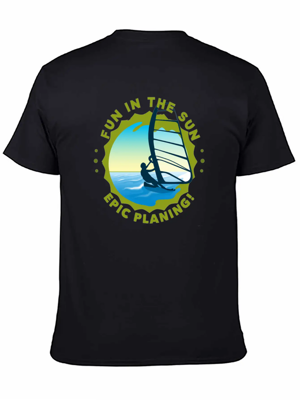 Fun In The Sun WIND Surfing Epic Planing! Stylish Everyday T-Shirt – Unisex Basic Cotton Tee