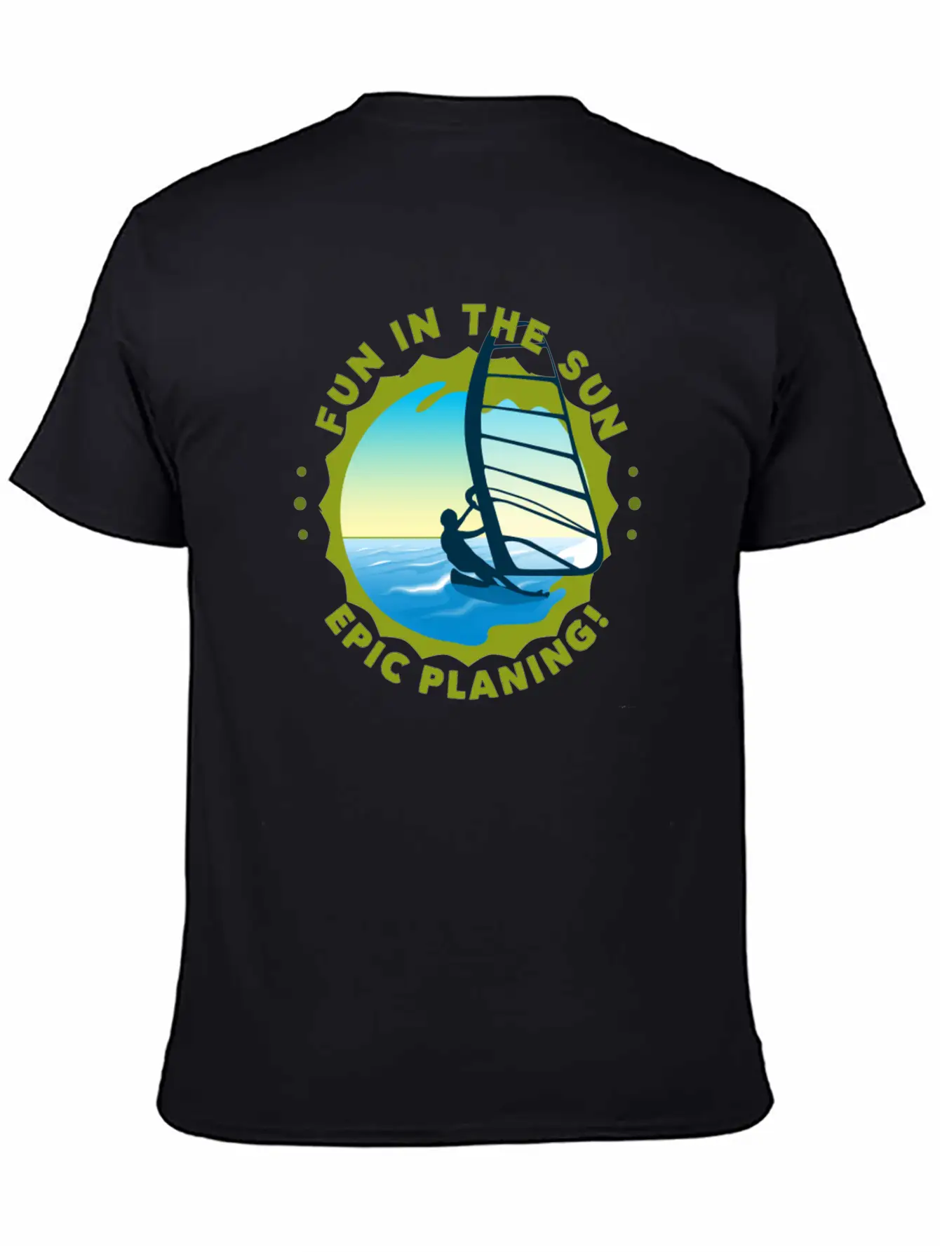 Fun In The Sun WIND Surfing Epic Planing! Stylish Everyday T-Shirt – Unisex Basic Cotton Tee