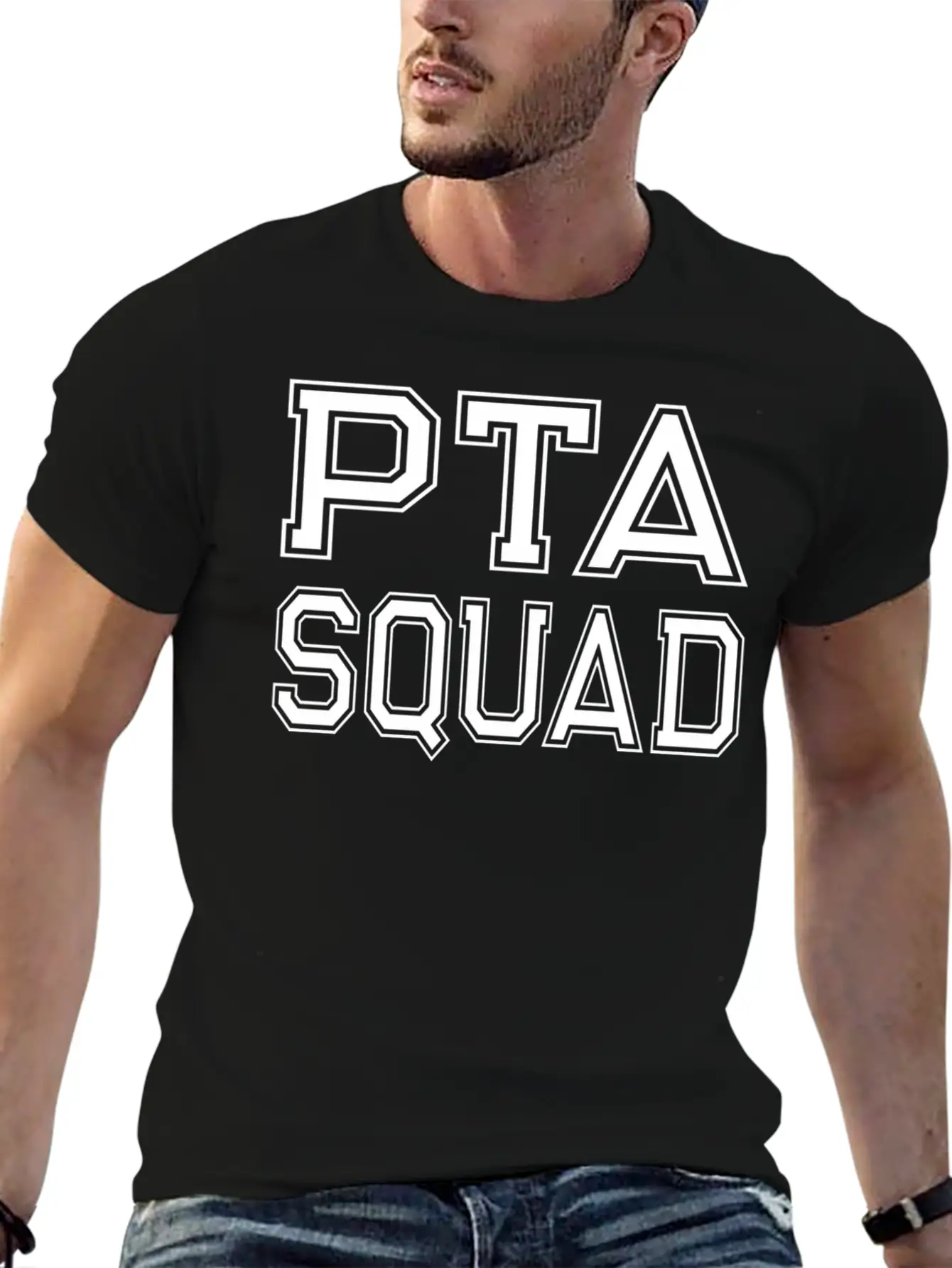 Fun Pta Squad Parent Teacher Organization Associat Unisex Short Sleeve Soft Cotton T-Shirt – Casual Everyday Wear