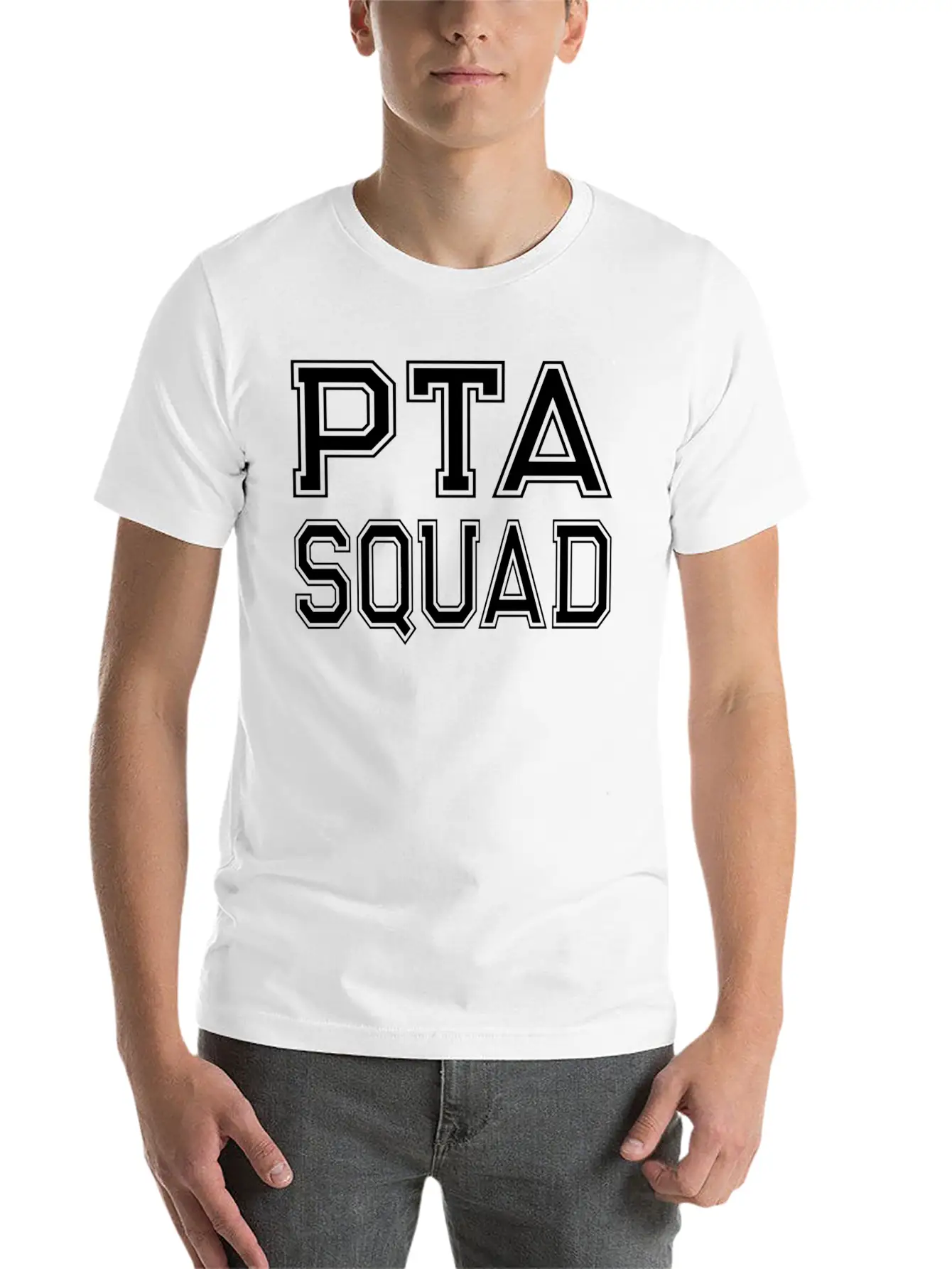 Fun Pta Squad Parent Teacher Organization Associat Unisex Short Sleeve Soft Cotton T-Shirt – Casual Everyday Wear