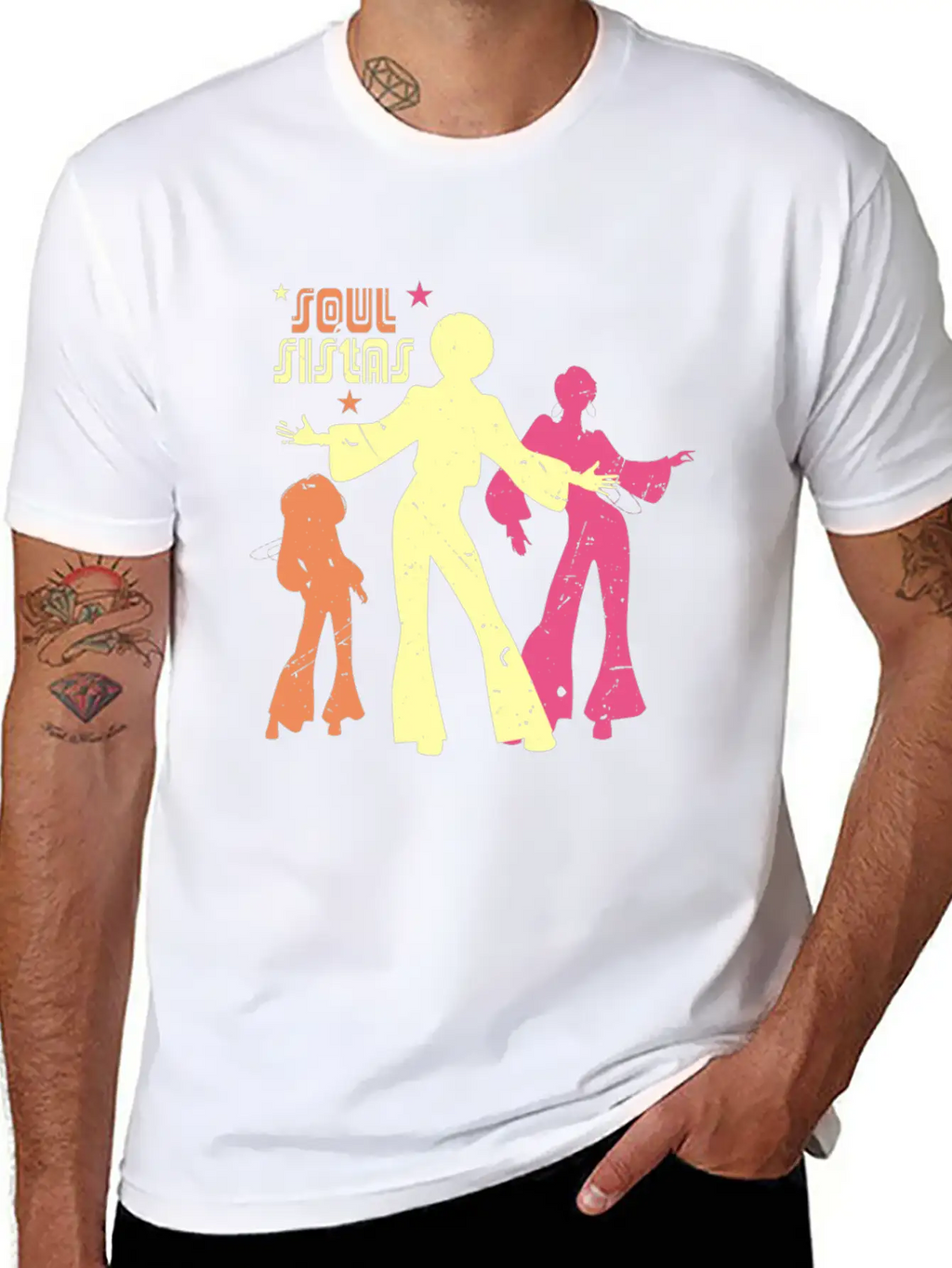 Funk Clothing | Vintage 70s Costume For Soul Music Breathable Soft Cotton T-Shirt – Timeless Casual Look