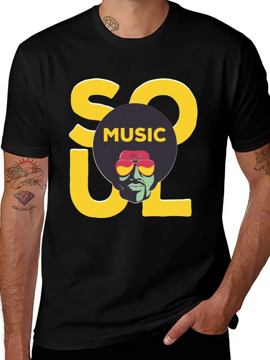 Funk Clothing | Vintage 70s Costume For Soul Music Casual Graphic T-Shirt – Simple And Comfortable Daily Wear