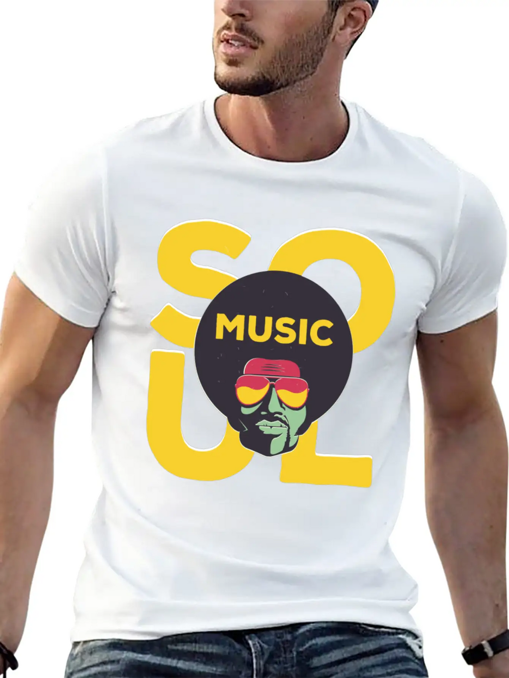 Funk Clothing | Vintage 70s Costume For Soul Music Casual Graphic T-Shirt – Simple And Comfortable Daily Wear