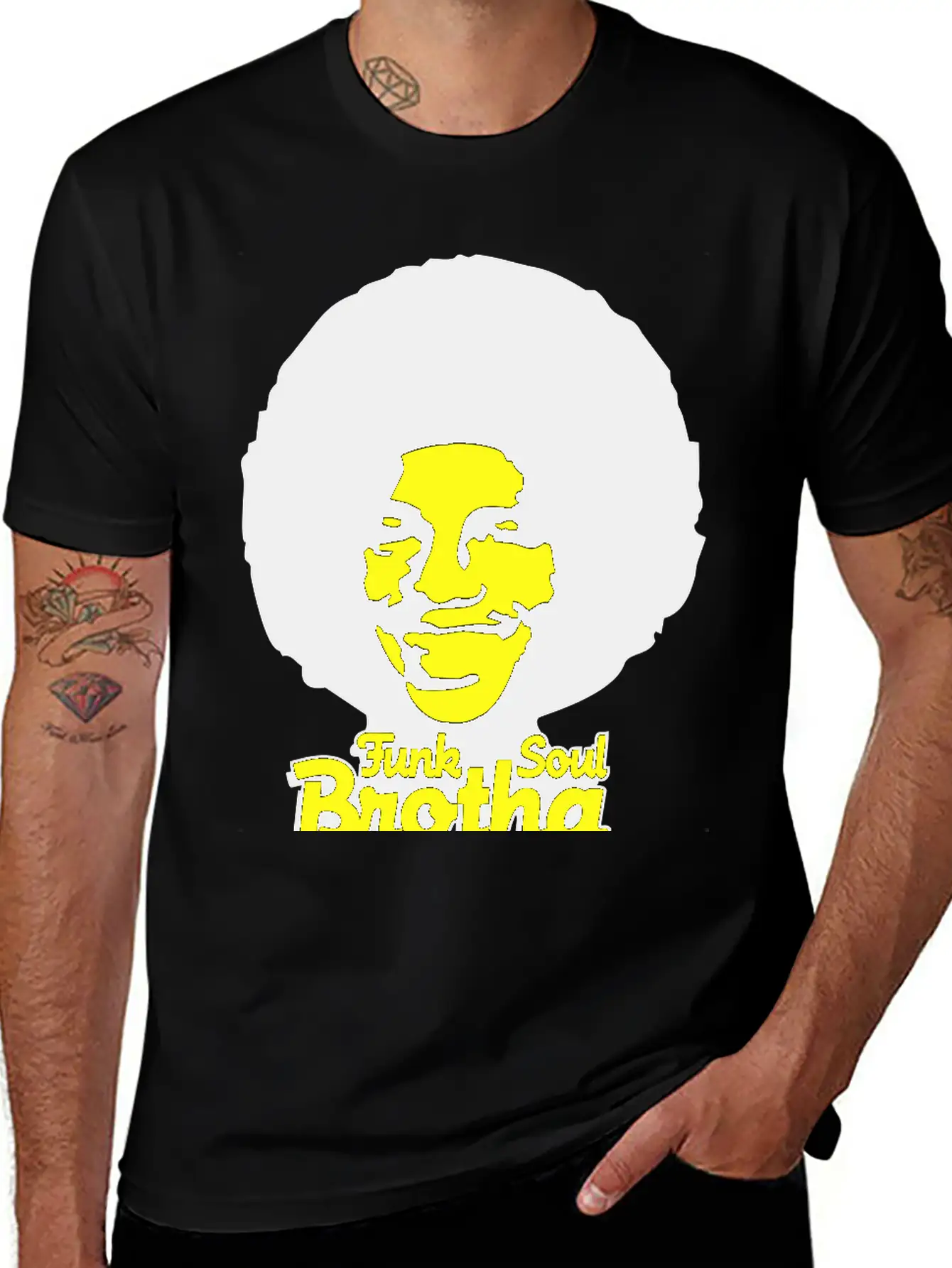 Funk_soul_brotha_2c Stylish Everyday T-Shirt – Unisex Basic Cotton Tee