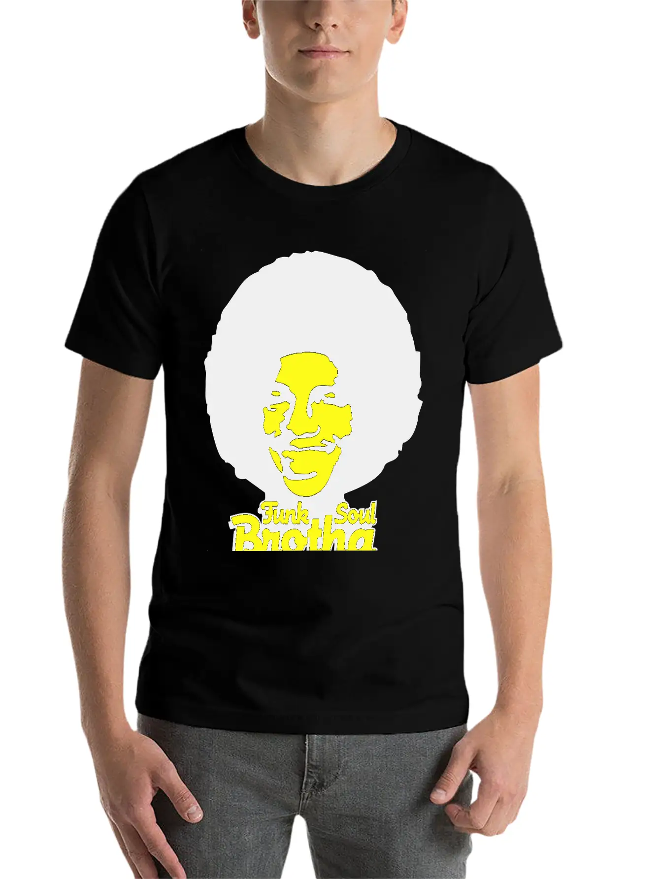 Funk_soul_brotha_2c Stylish Everyday T-Shirt – Unisex Basic Cotton Tee