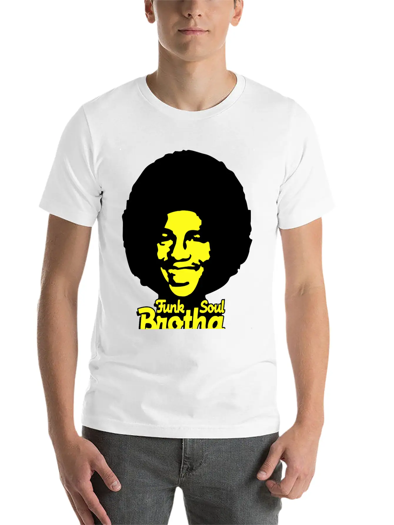 Funk_soul_brotha_2c Stylish Everyday T-Shirt – Unisex Basic Cotton Tee