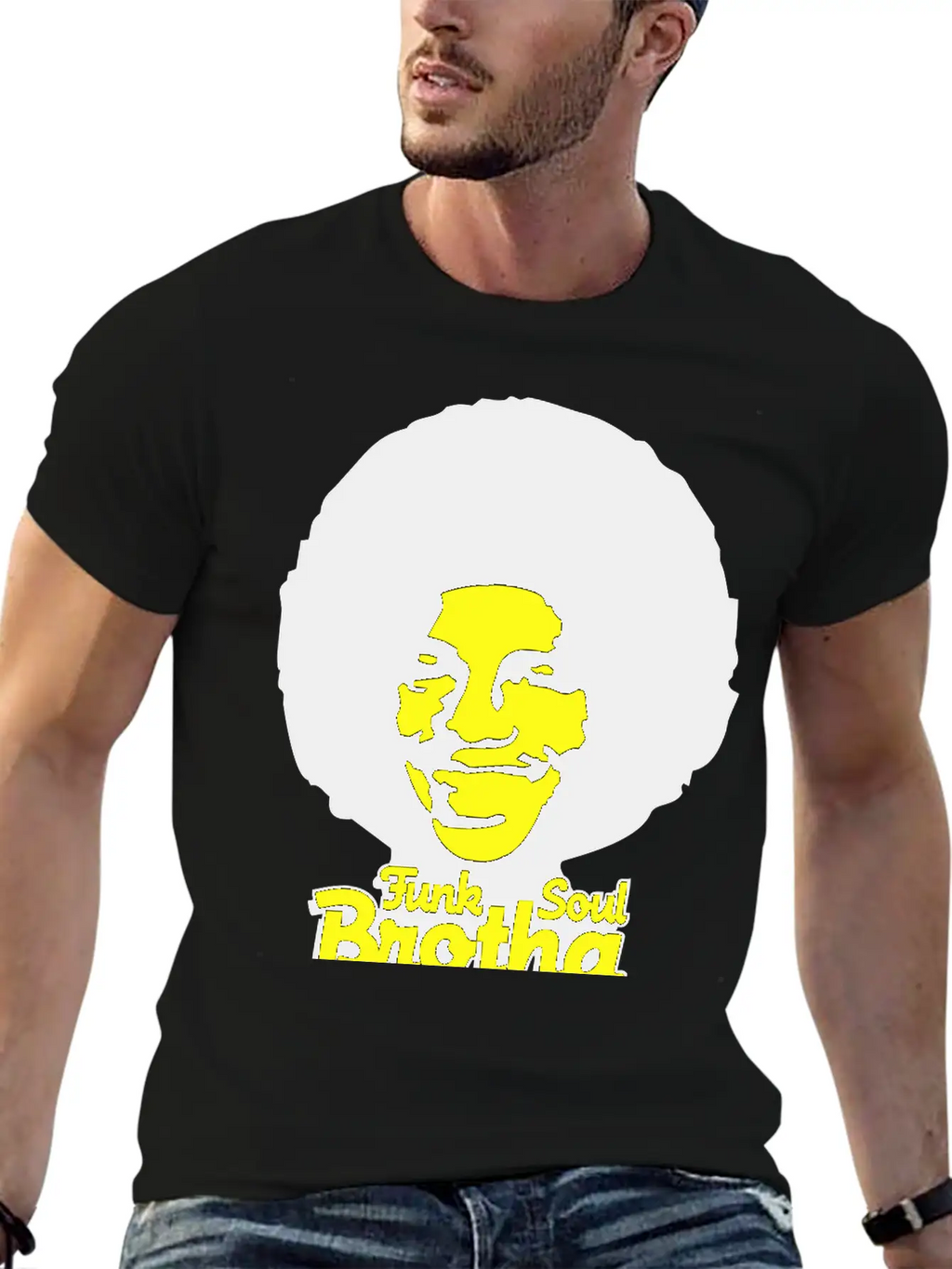 Funk_soul_brotha_2c Stylish Everyday T-Shirt – Unisex Basic Cotton Tee