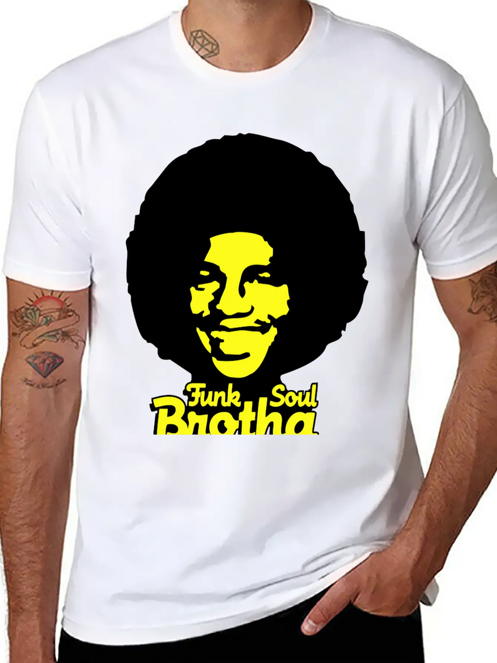 Funk_soul_brotha_2c Stylish Everyday T-Shirt – Unisex Basic Cotton Tee