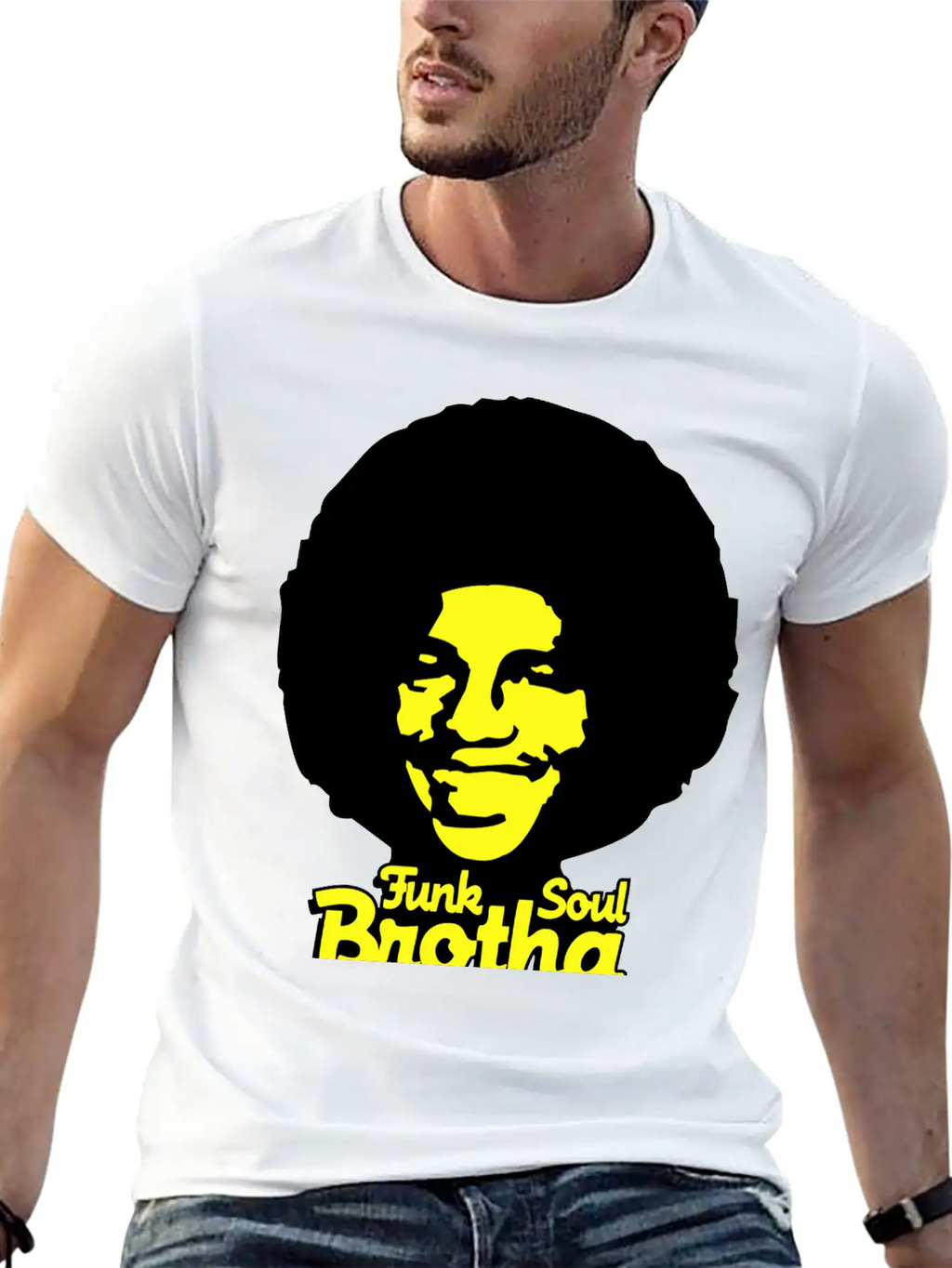 Funk_soul_brotha_2c Stylish Everyday T-Shirt – Unisex Basic Cotton Tee