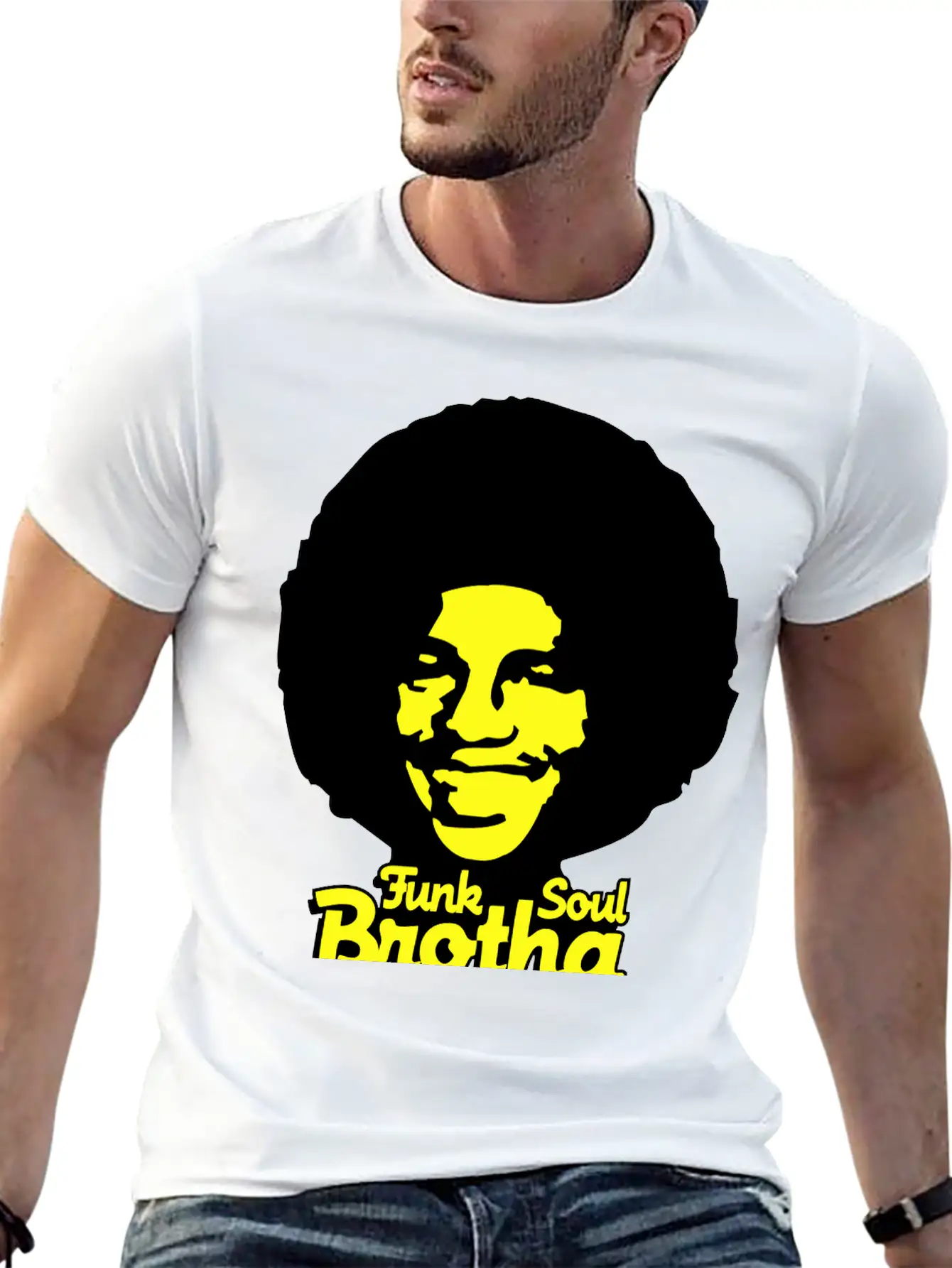 Funk_soul_brotha_2c Stylish Everyday T-Shirt – Unisex Basic Cotton Tee