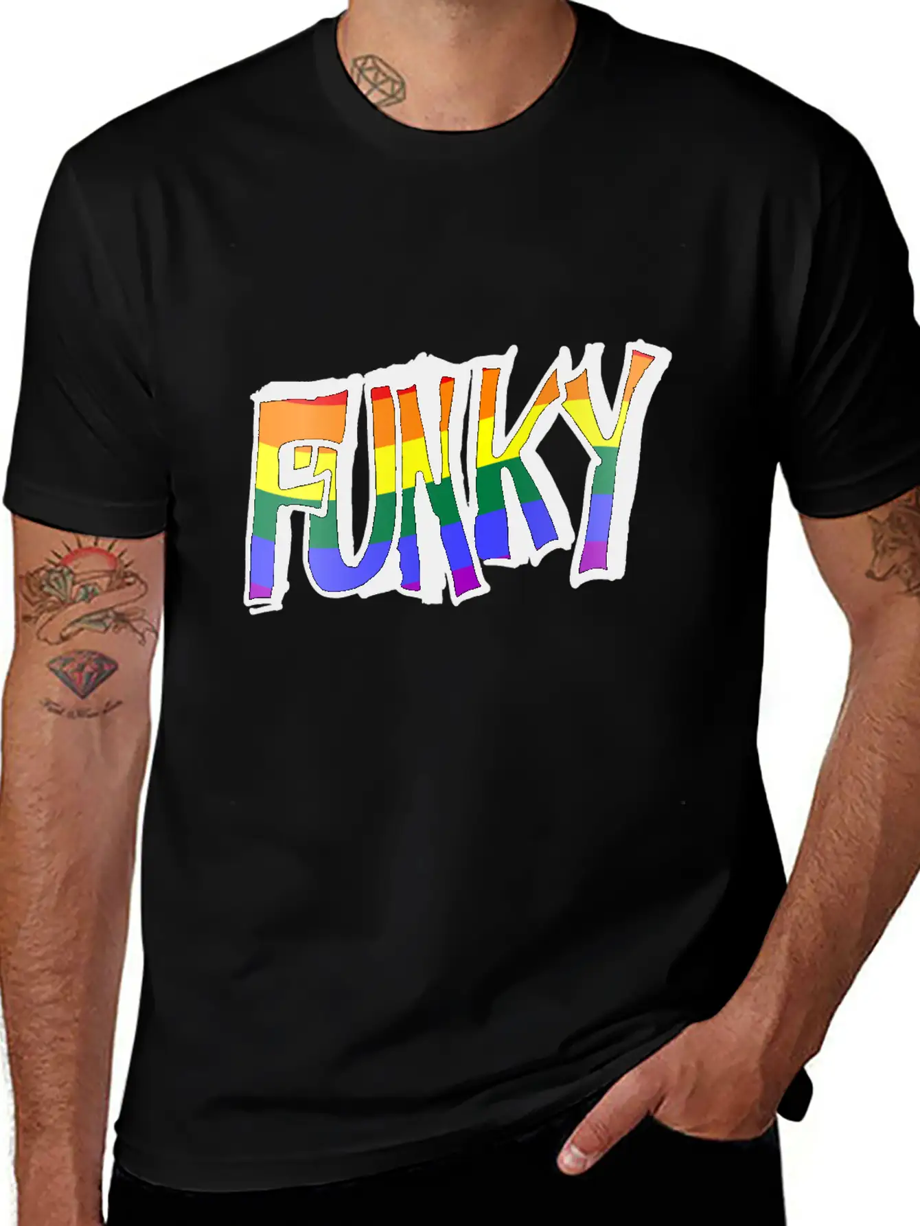 Funky Holographic Breathable Graphic T-Shirt – Perfect For Casual Days