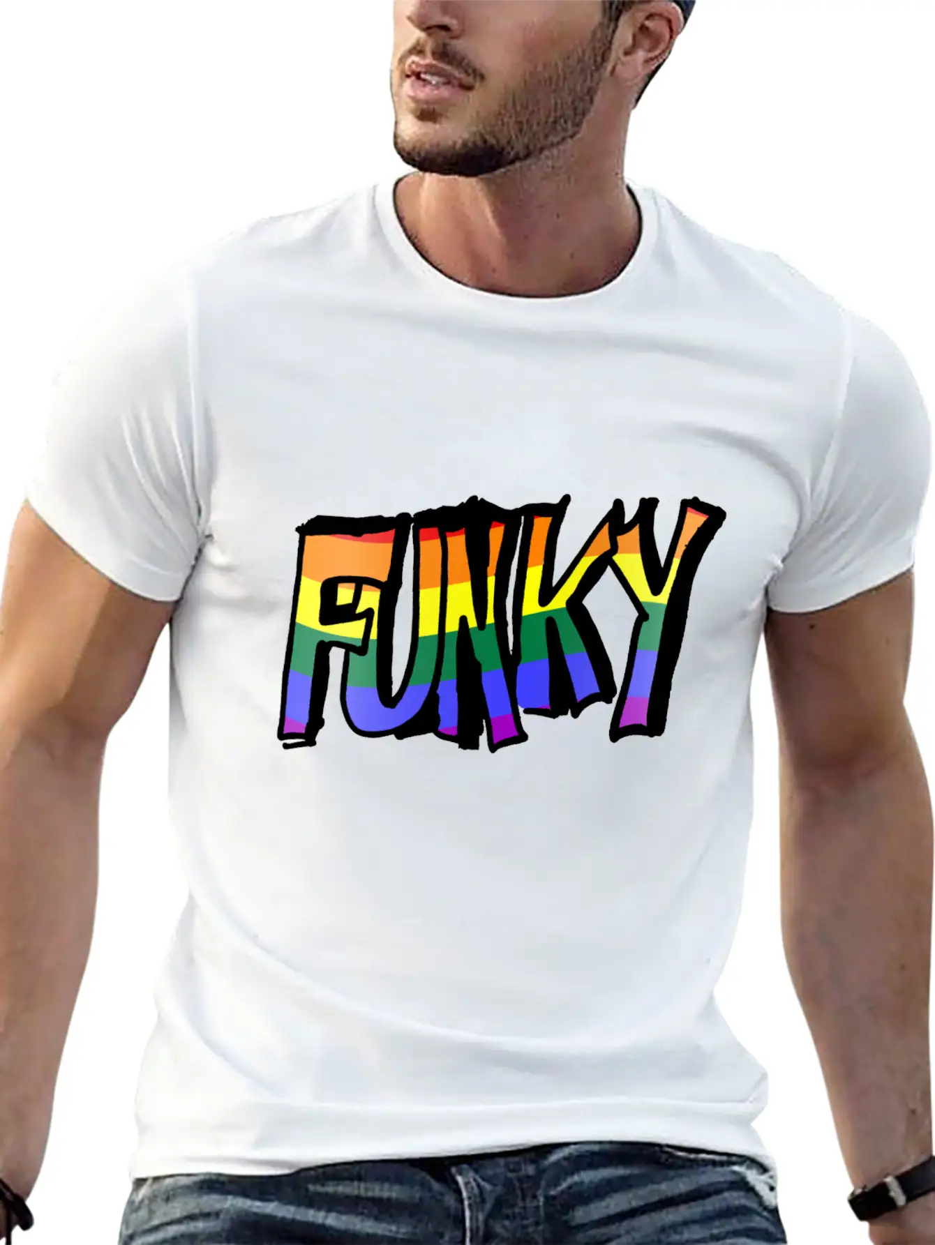 Funky Holographic Breathable Graphic T-Shirt – Perfect For Casual Days