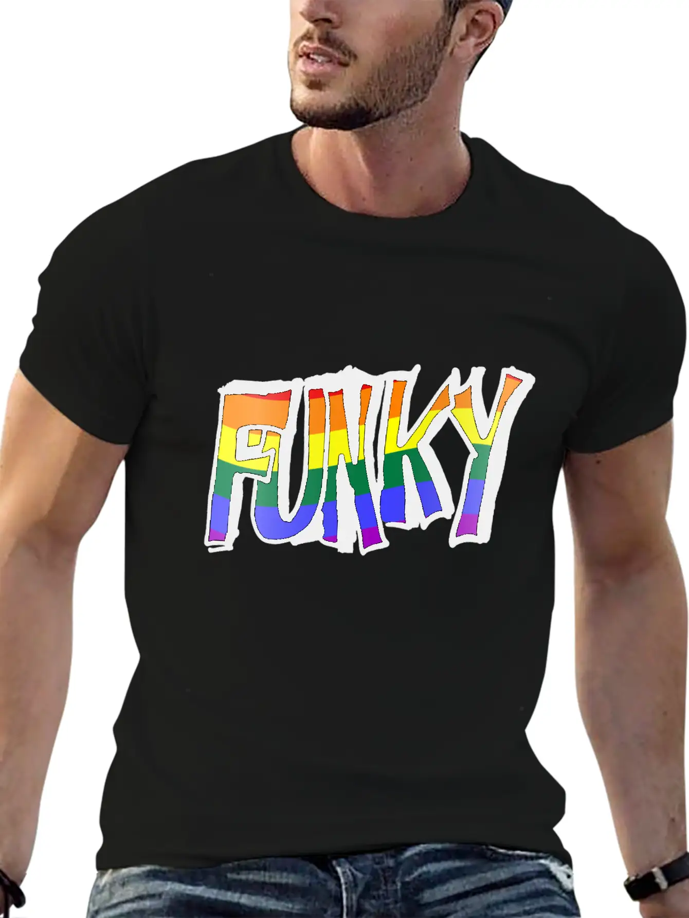 Funky Holographic Breathable Graphic T-Shirt – Perfect For Casual Days