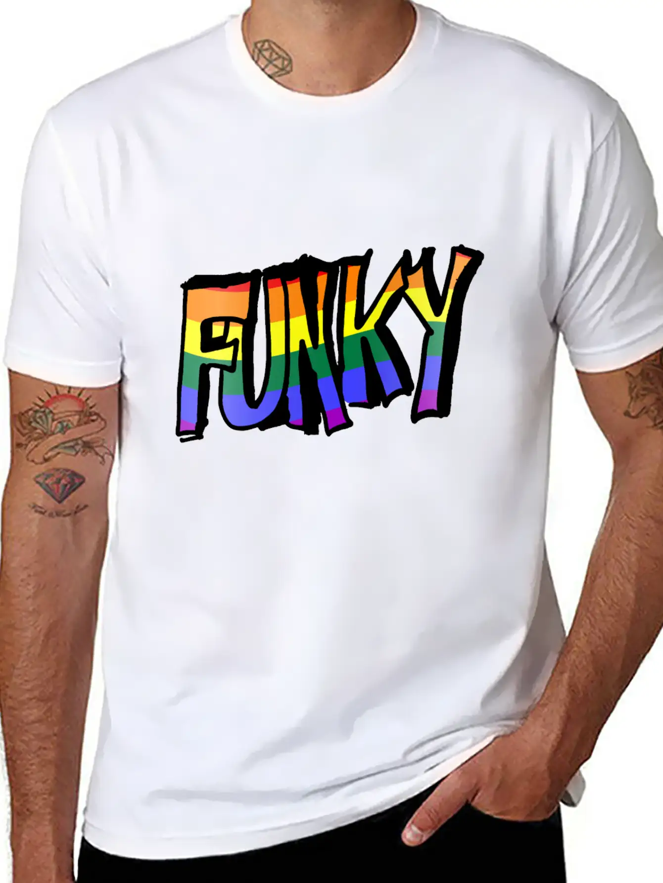 Funky Holographic Breathable Graphic T-Shirt – Perfect For Casual Days