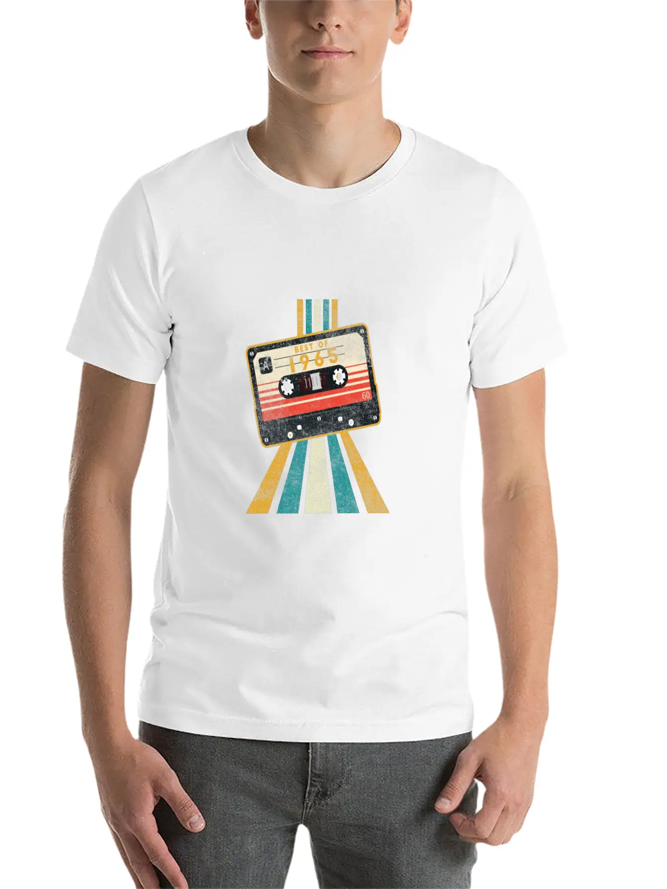Funky Souls Retro Vintage Best Of 1965 Tape Essential Cotton Tee For Daily Outfits – Unisex Style