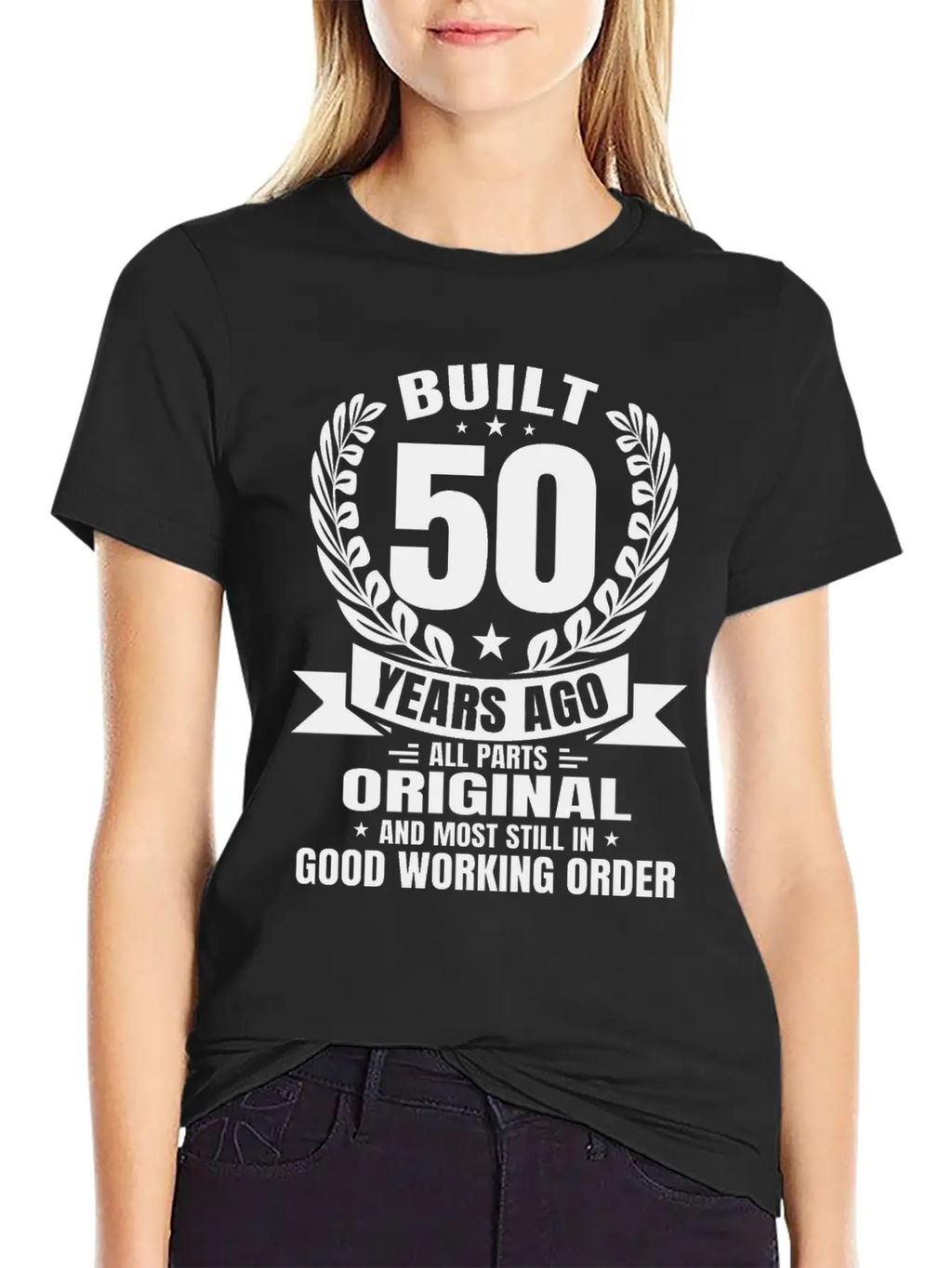 Funny 50th Birthday Tees Built 50 Years Ago Shirts Unisex Casual T-Shirt – Clean Design For Daily Comfort