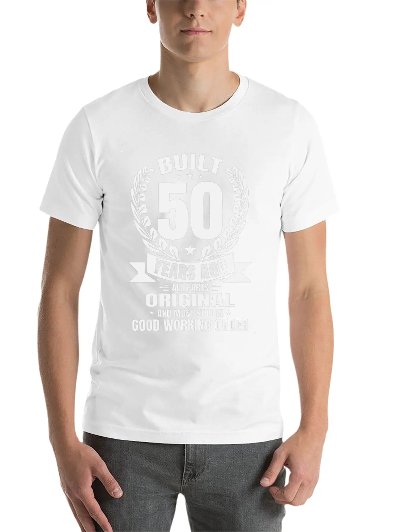 Funny 50th Birthday Tees Built 50 Years Ago Shirts Unisex Casual T-Shirt – Clean Design For Daily Comfort