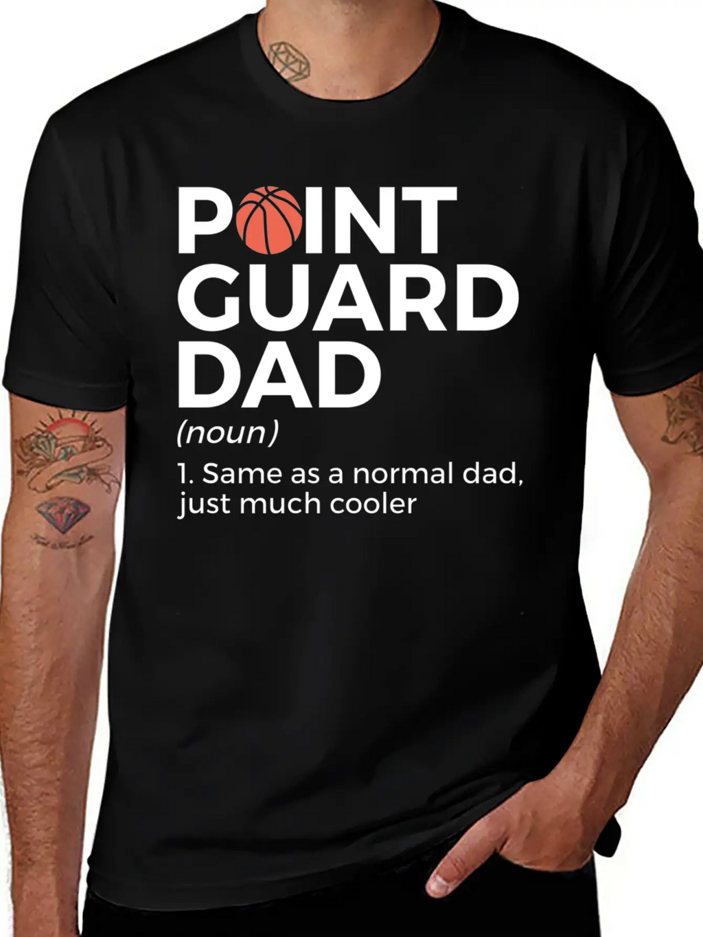 Funny Basketball Point Guard Dad Definition Breathable Soft Cotton T-Shirt – Timeless Casual Look