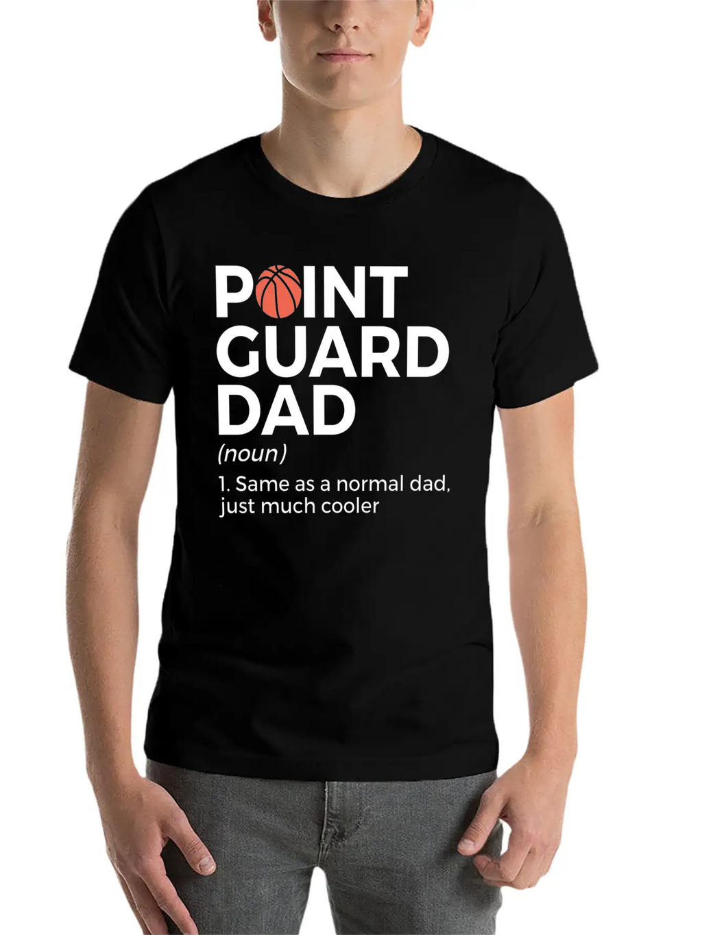 Funny Basketball Point Guard Dad Definition Breathable Soft Cotton T-Shirt – Timeless Casual Look