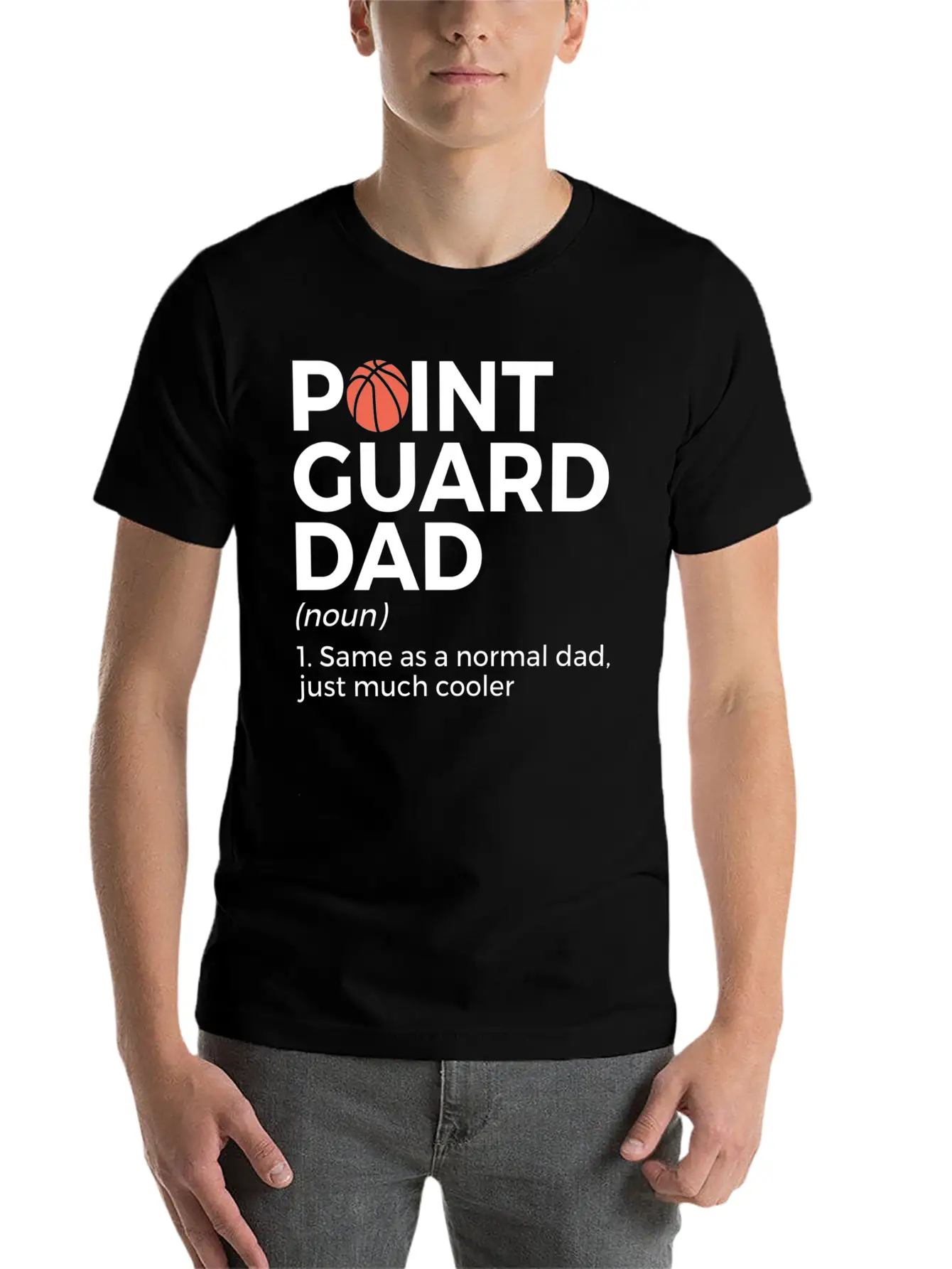 Funny Basketball Point Guard Dad Definition Breathable Soft Cotton T-Shirt – Timeless Casual Look