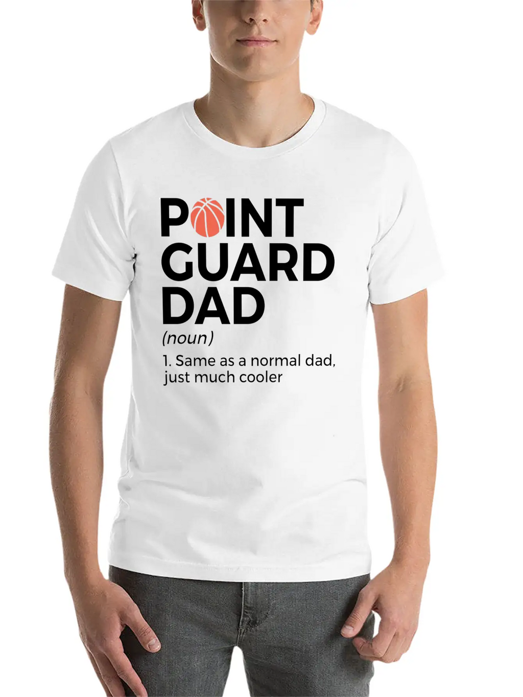 Funny Basketball Point Guard Dad Definition Breathable Soft Cotton T-Shirt – Timeless Casual Look