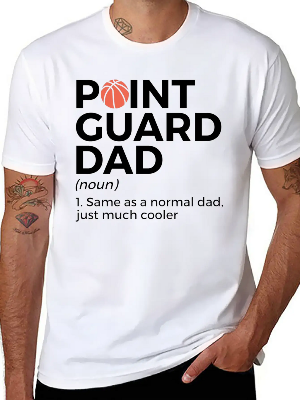 Funny Basketball Point Guard Dad Definition Breathable Soft Cotton T-Shirt – Timeless Casual Look