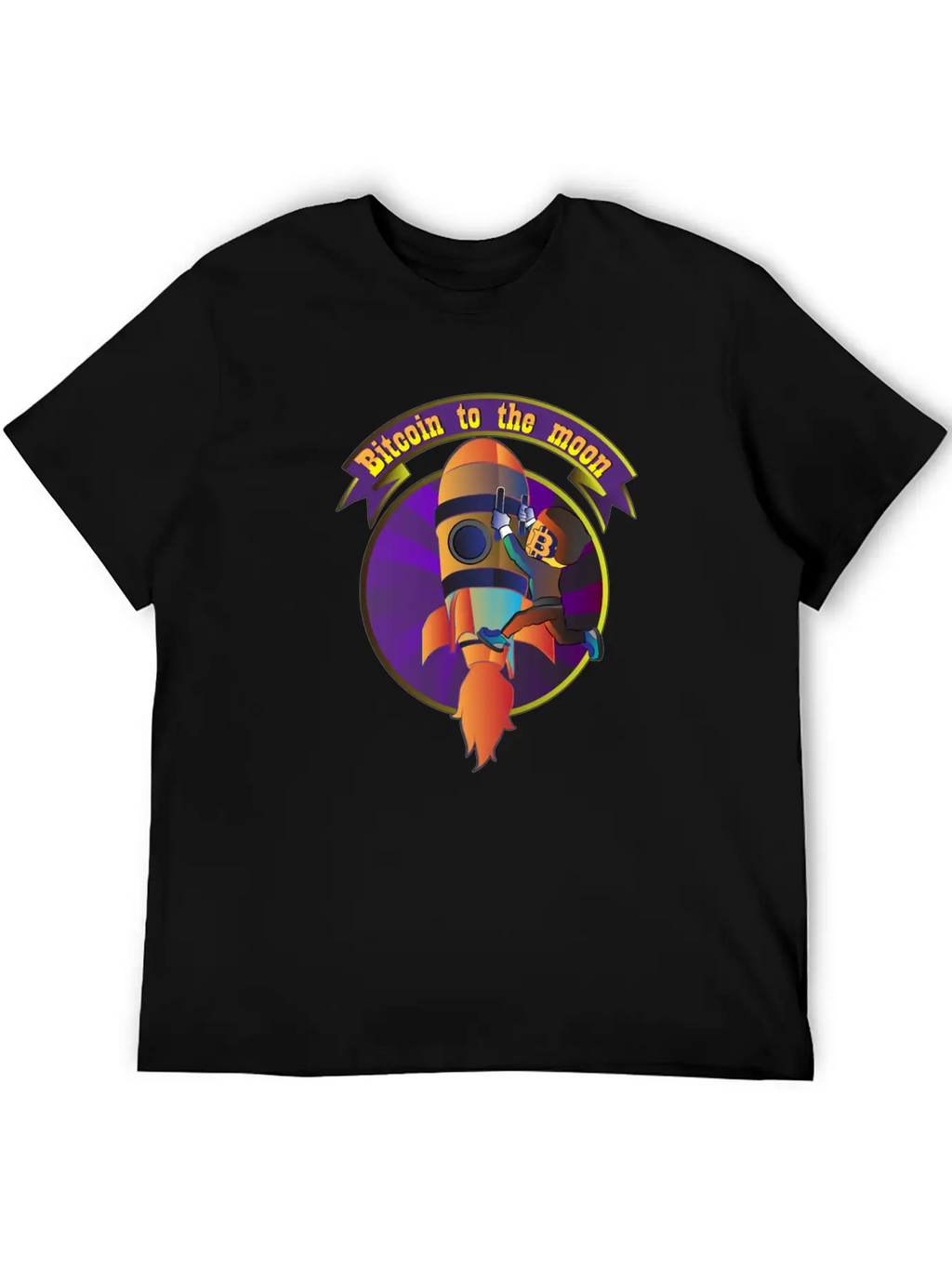 Funny Bitcoin Astronaut To The Moon T-shirt Stylish Everyday T-Shirt – Unisex Basic Cotton Tee