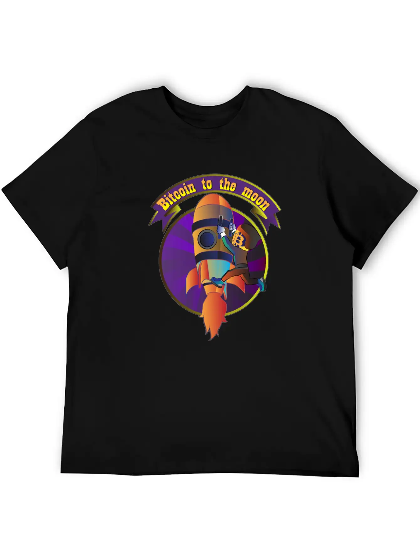 Funny Bitcoin Astronaut To The Moon T-shirt Stylish Everyday T-Shirt – Unisex Basic Cotton Tee
