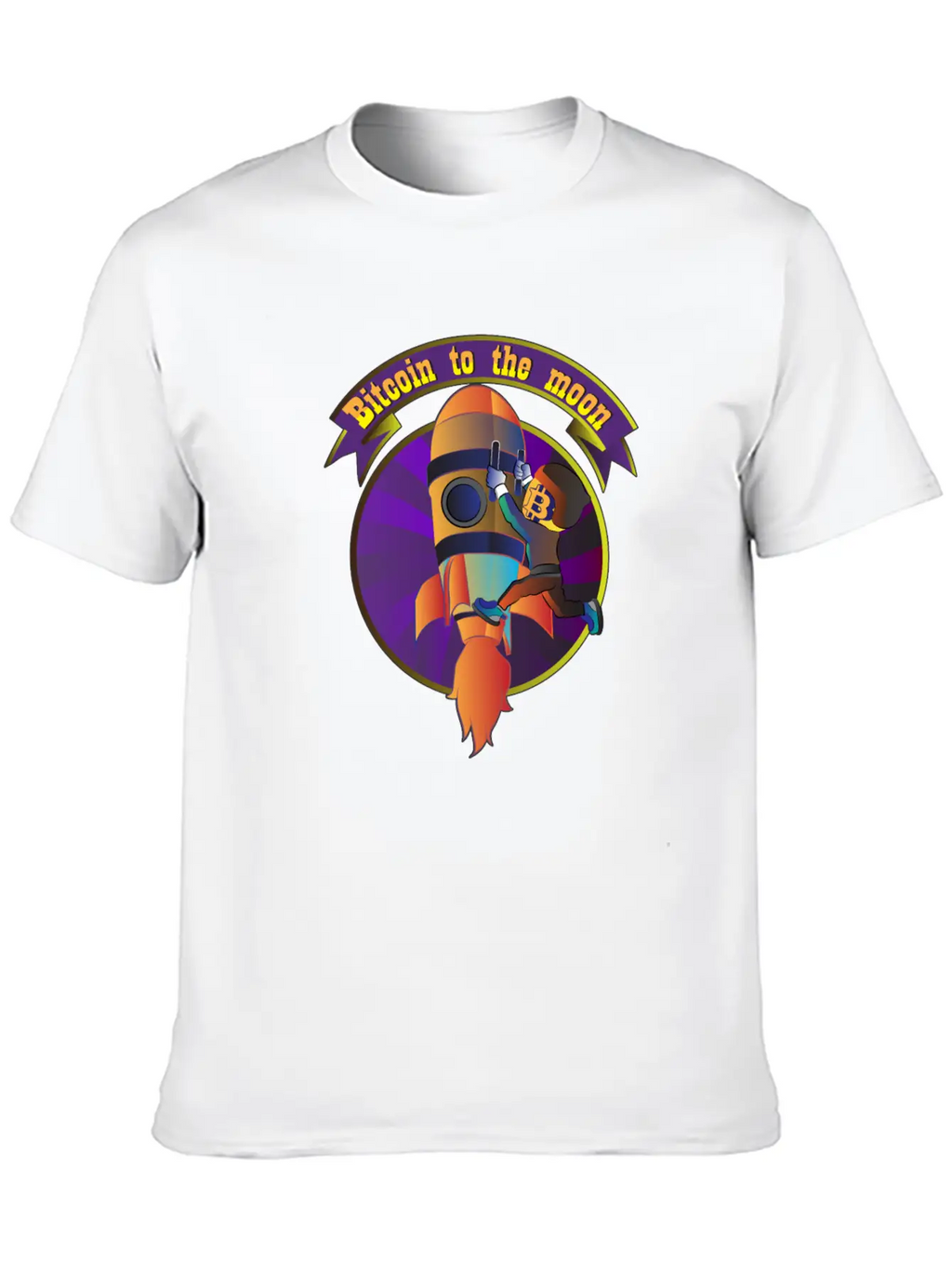 Funny Bitcoin Astronaut To The Moon T-shirt Stylish Everyday T-Shirt – Unisex Basic Cotton Tee