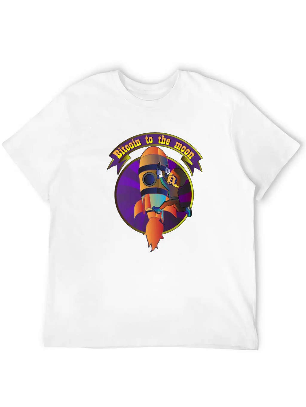 Funny Bitcoin Astronaut To The Moon T-shirt Stylish Everyday T-Shirt – Unisex Basic Cotton Tee