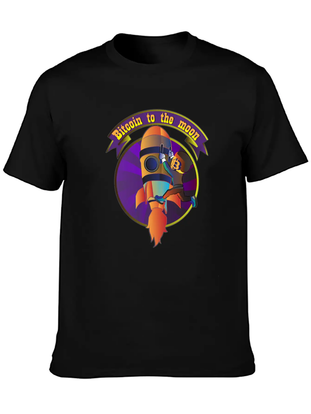 Funny Bitcoin Astronaut To The Moon T-shirt Stylish Everyday T-Shirt – Unisex Basic Cotton Tee