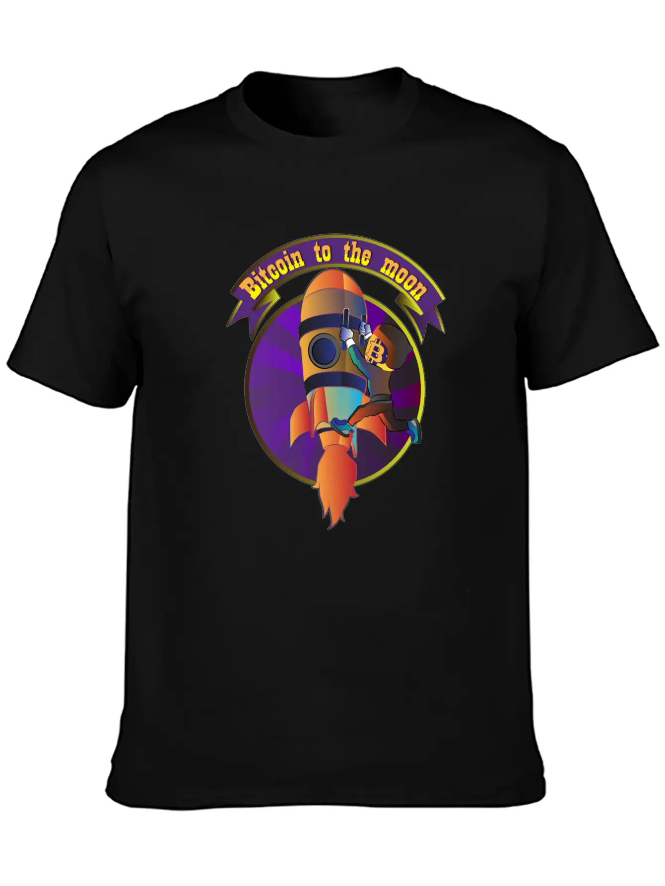 Funny Bitcoin Astronaut To The Moon T-shirt Stylish Everyday T-Shirt – Unisex Basic Cotton Tee