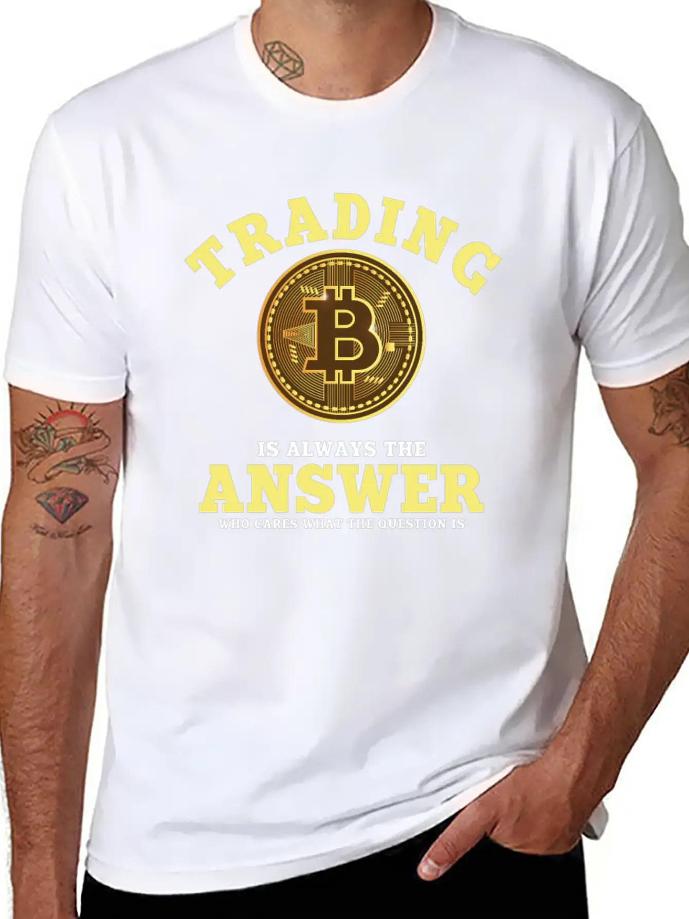 Funny Bitcoin Trading Saying Unisex Casual T-Shirt – Clean Design For Daily Comfort