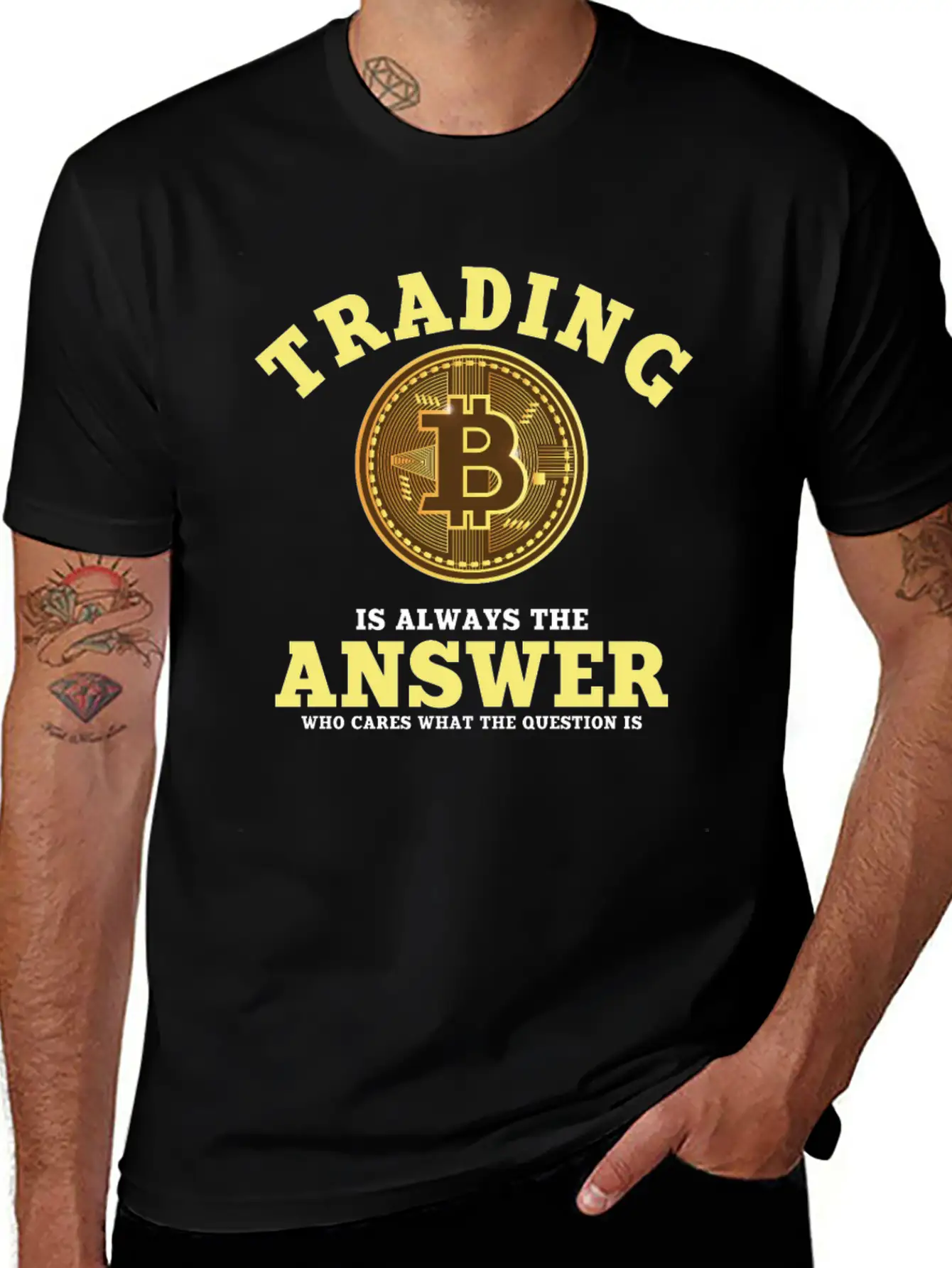 Funny Bitcoin Trading Saying Unisex Casual T-Shirt – Clean Design For Daily Comfort