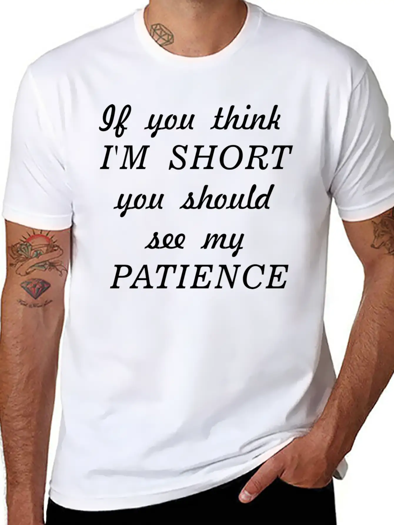 Funny Black Text Unisex Short Sleeve Soft Cotton T-Shirt – Casual Everyday Wear